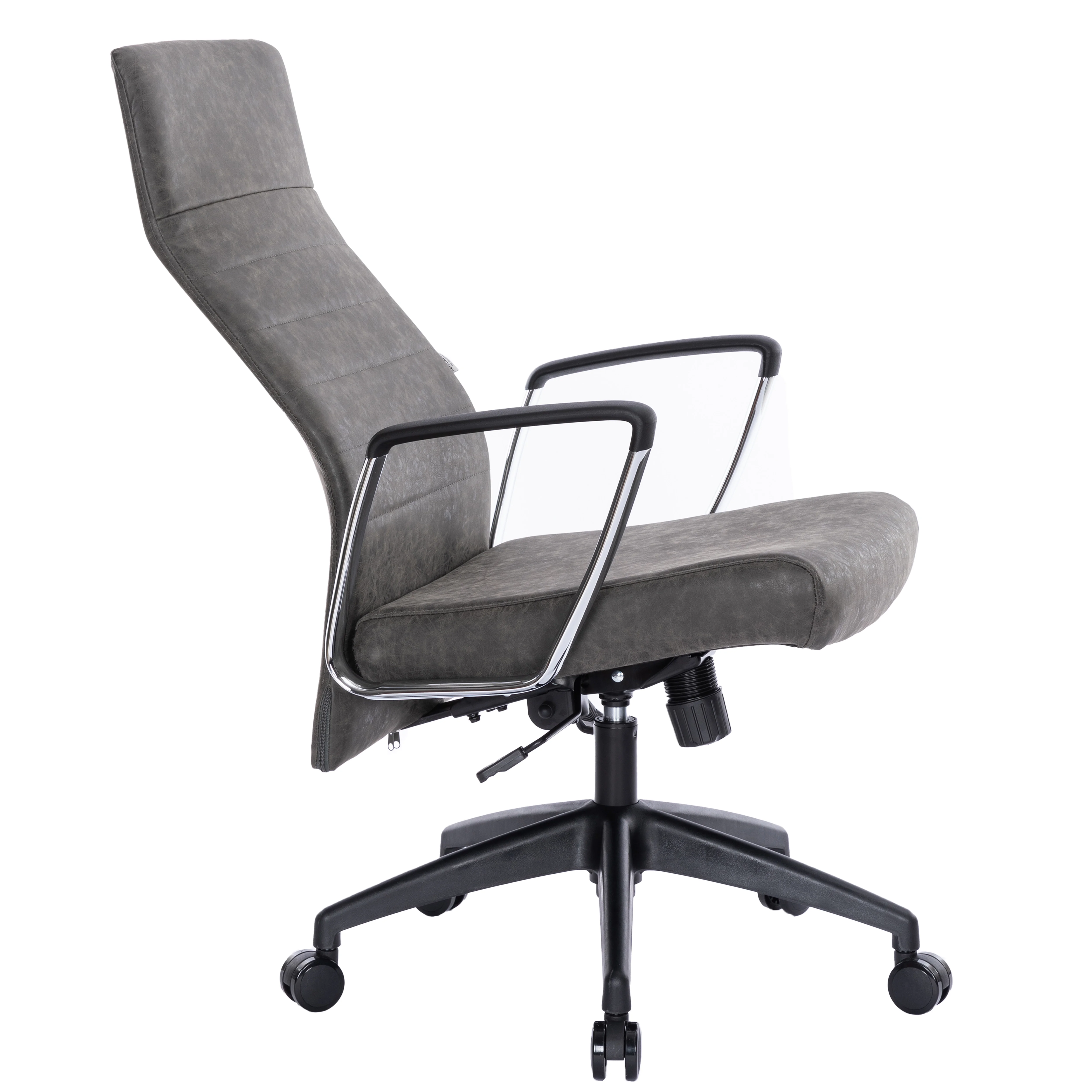 Hilton Leather Office Chair in Charcoal