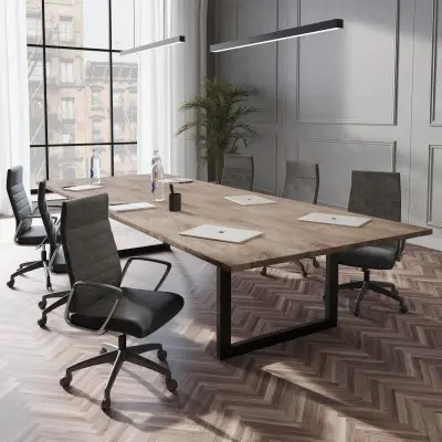 Hilton Leather Office Chair in Charcoal