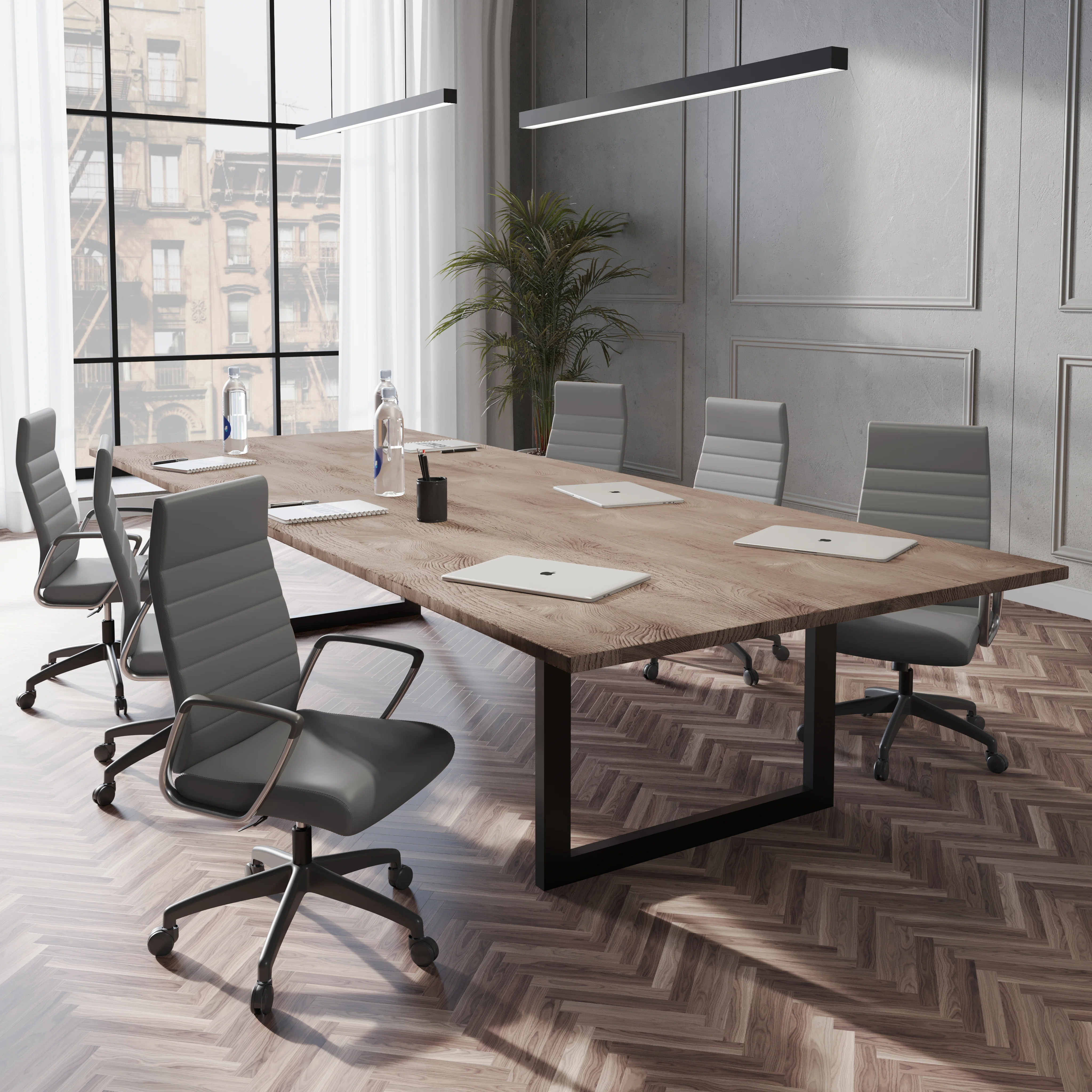 Hilton Modern High-Back Leather Office Chair