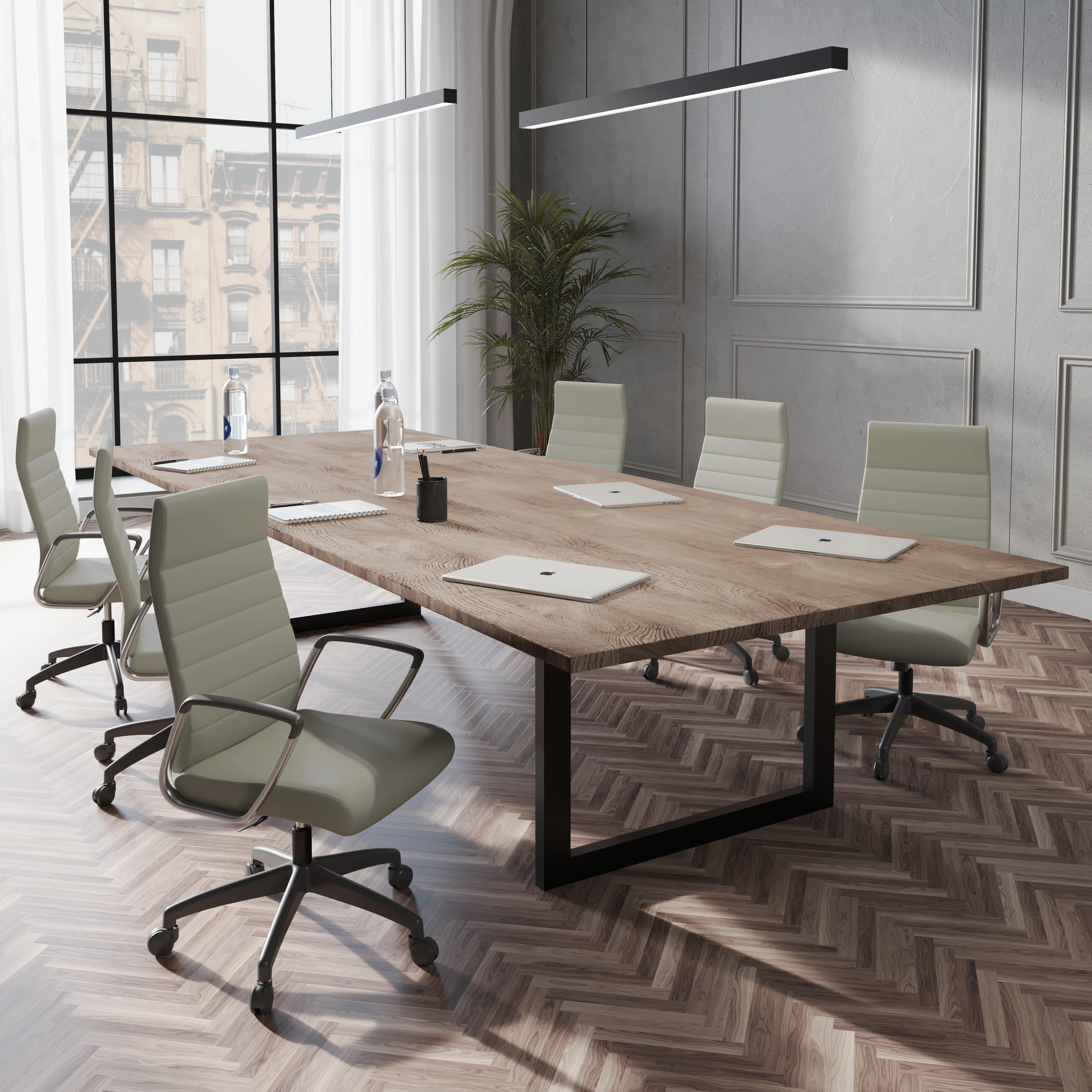 Hilton Modern High-Back Leather Office Chair