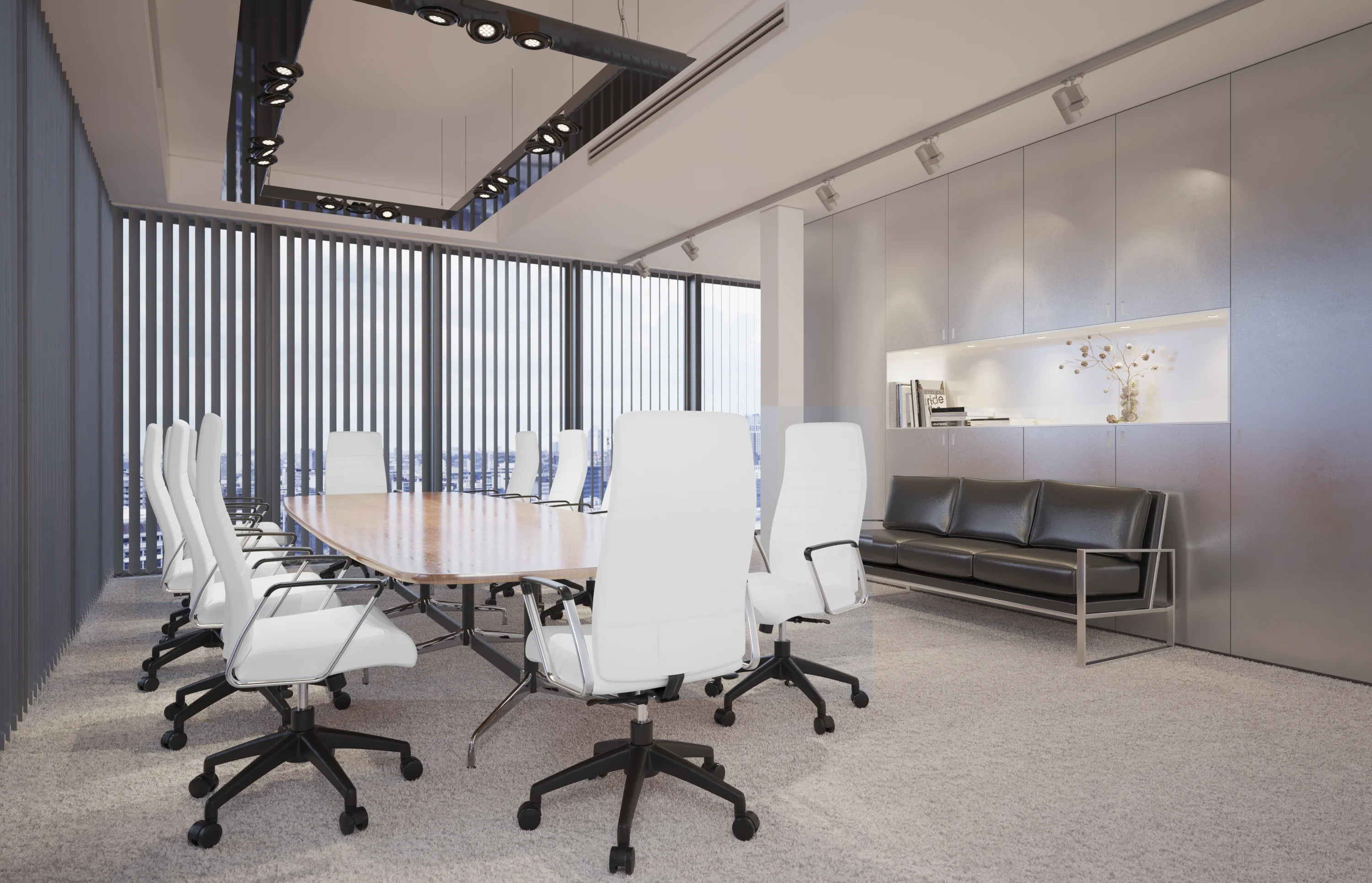 Hilton Modern High-Back Leather Office Chair