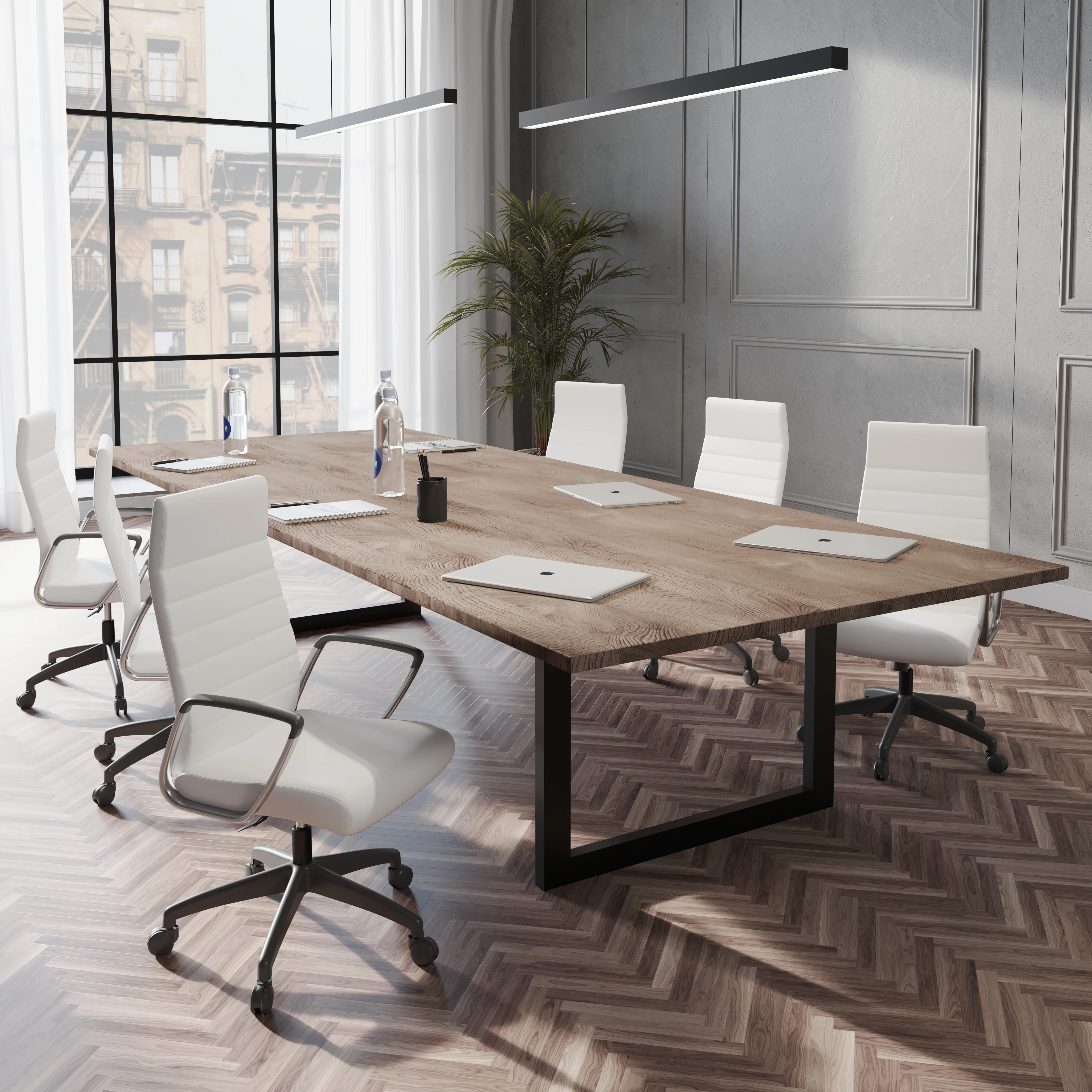 Hilton Modern High-Back Leather Office Chair