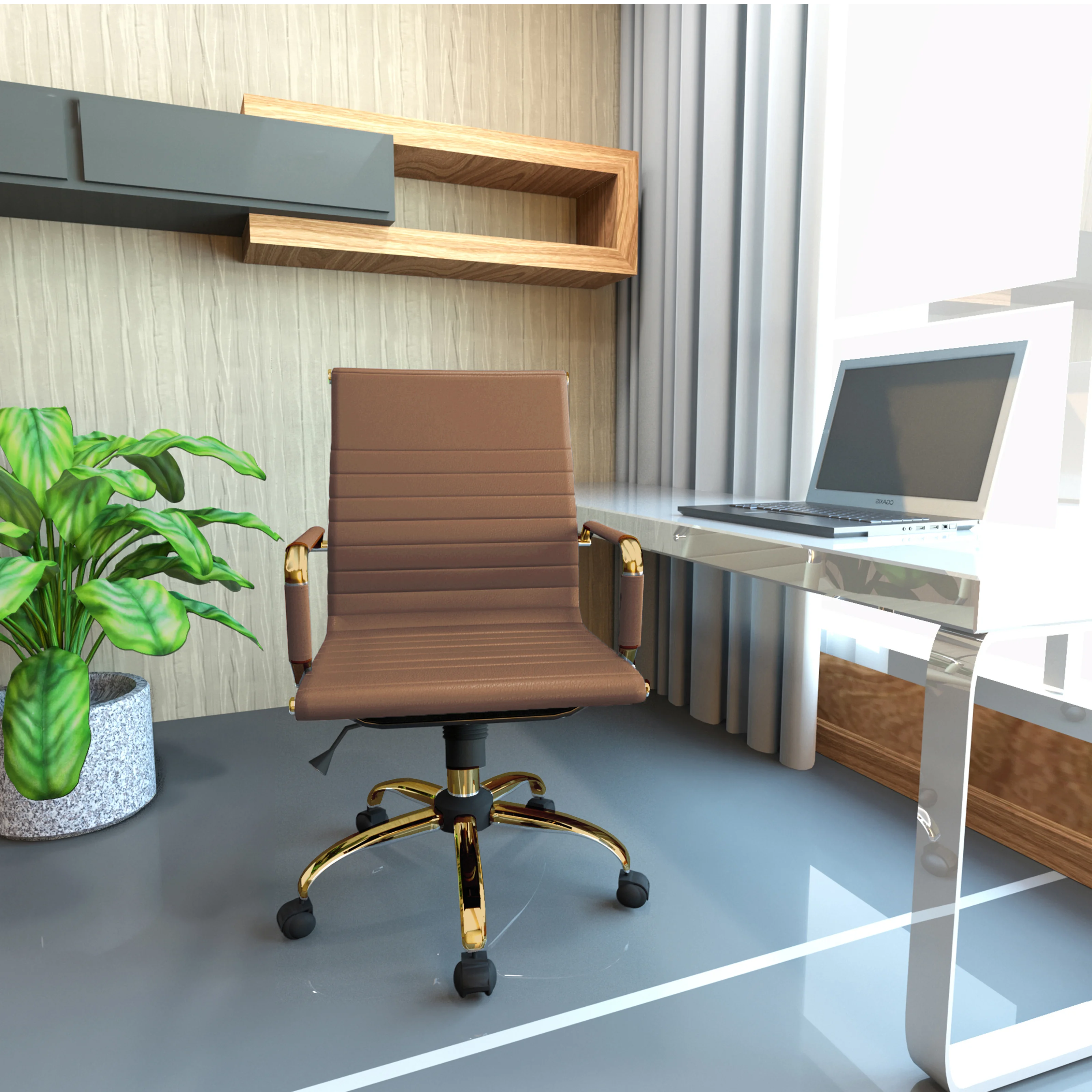 Harris Office Chair With Gold Frame