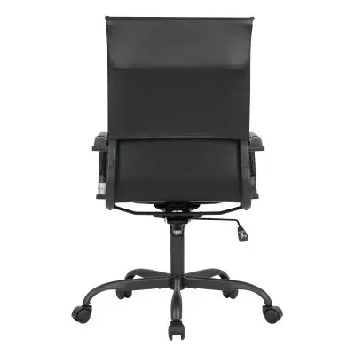 Harris Leather Home High-Back Office Chair in Black