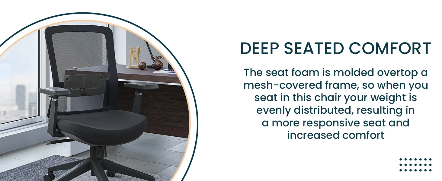 Ingram Modern  Office Task Chair with adjustable armrests