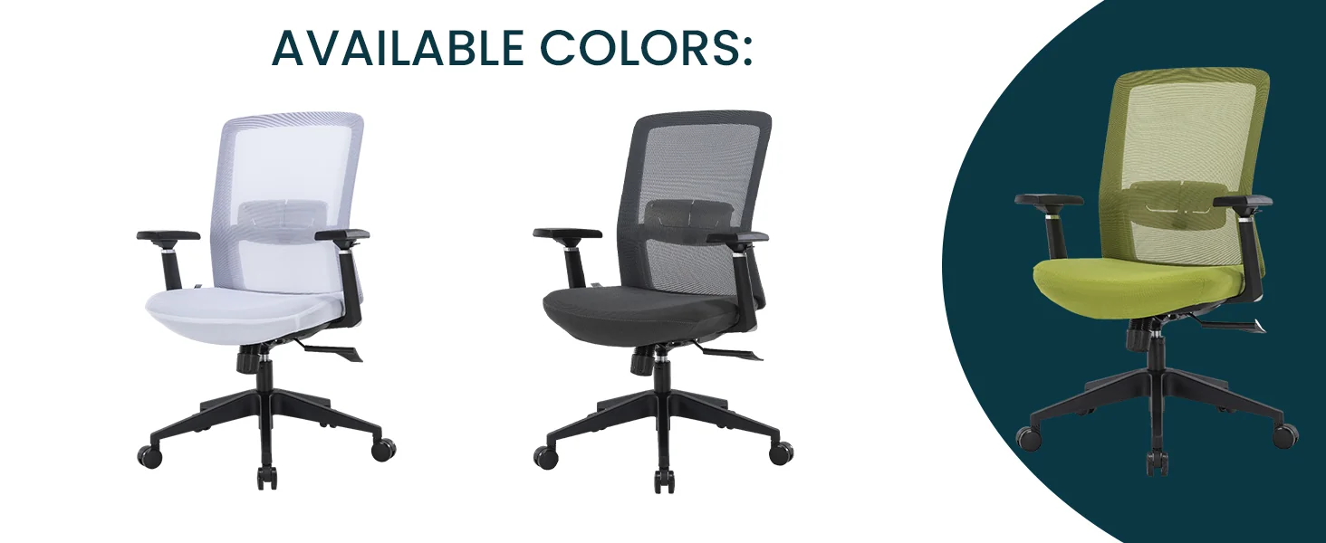 Ingram Office Chair with Seat Cover, Green/Green