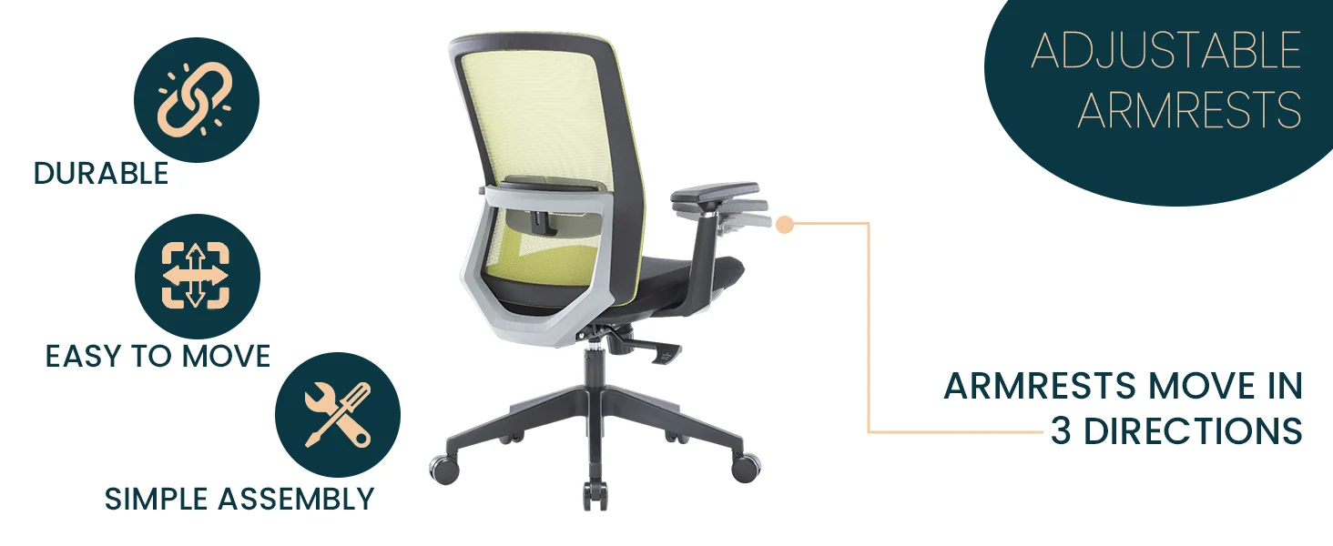 Ingram Modern Office Task Chair with adjustable armrests