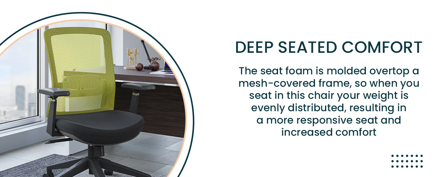 Ingram Modern Office Task Chair with adjustable armrests