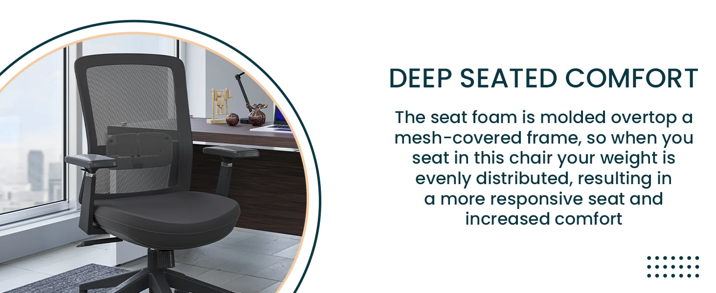 Ingram Office Chair with Seat Cover, Grey/Grey