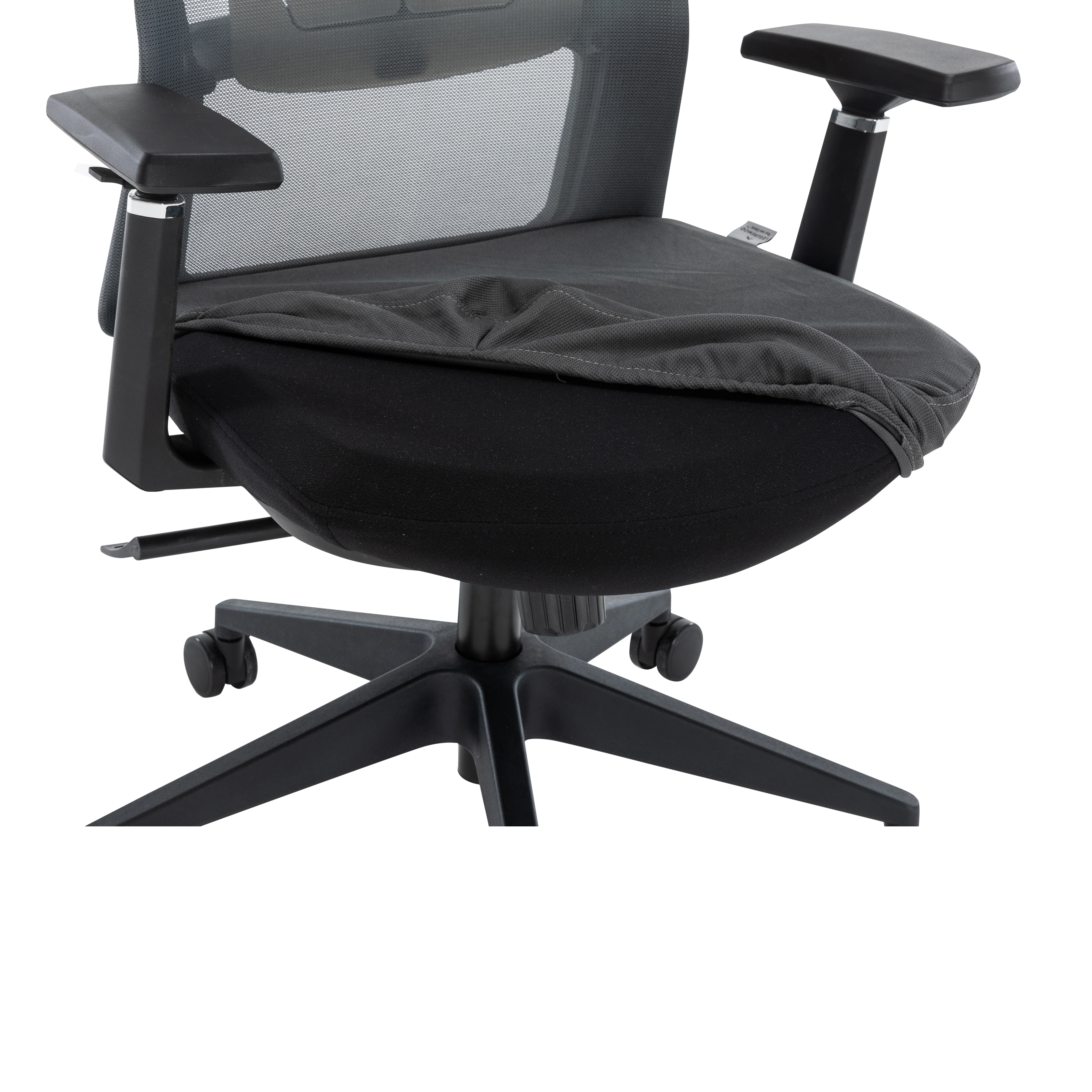 Ingram Office Chair with Seat Cover, Grey/Grey