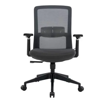 Ingram Office Chair with Seat Cover, Grey/Grey