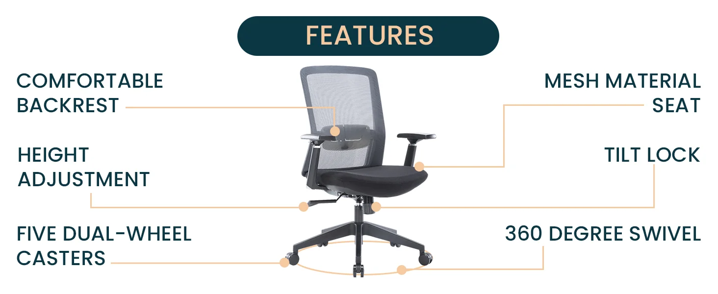 Ingram Modern  Office Task Chair with adjustable armrests