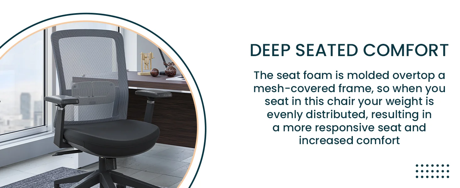 Ingram Modern  Office Task Chair with adjustable armrests