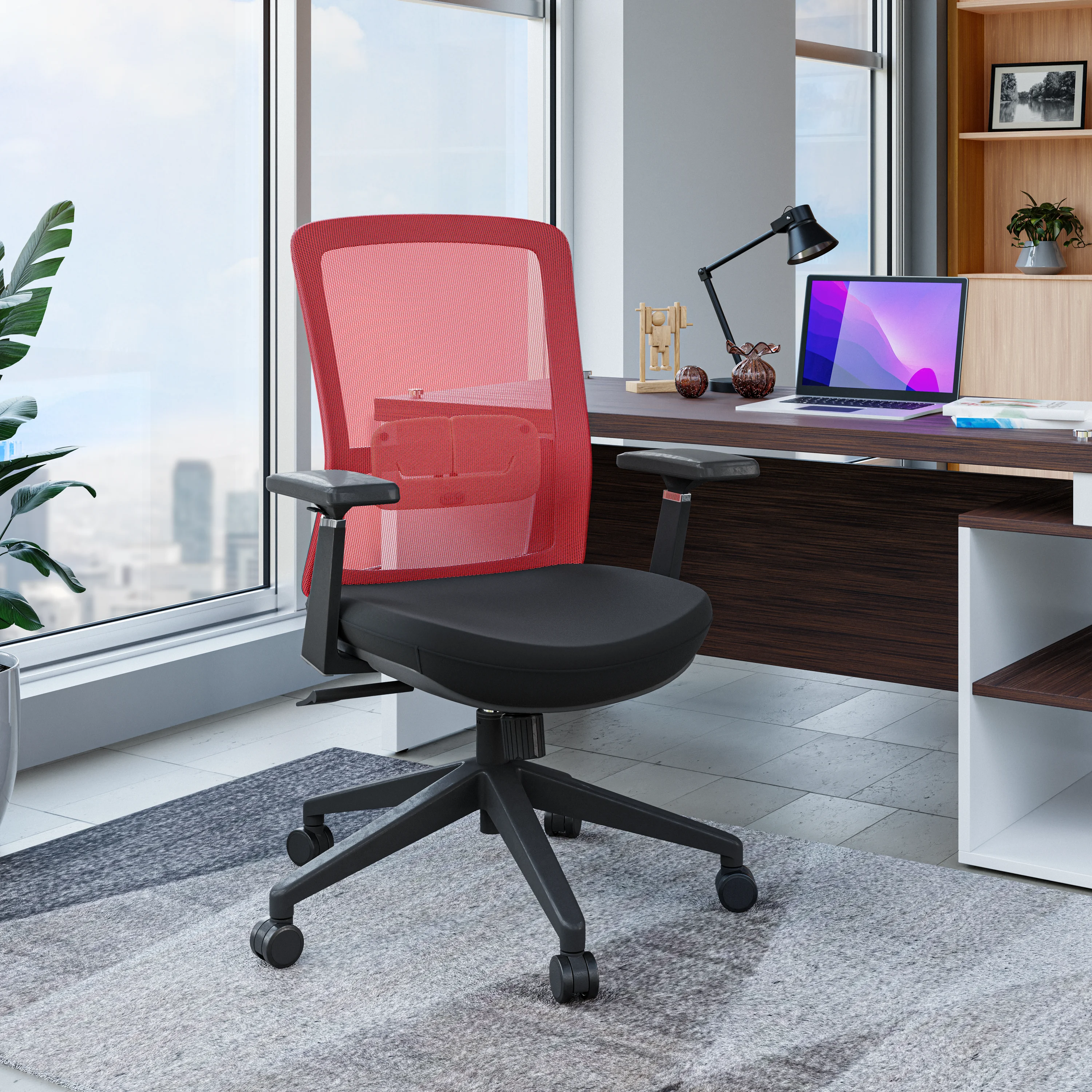 Ingram Modern Office Task Chair with adjustable armrests