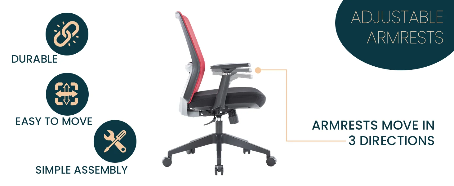 Ingram Modern Office Task Chair with adjustable armrests