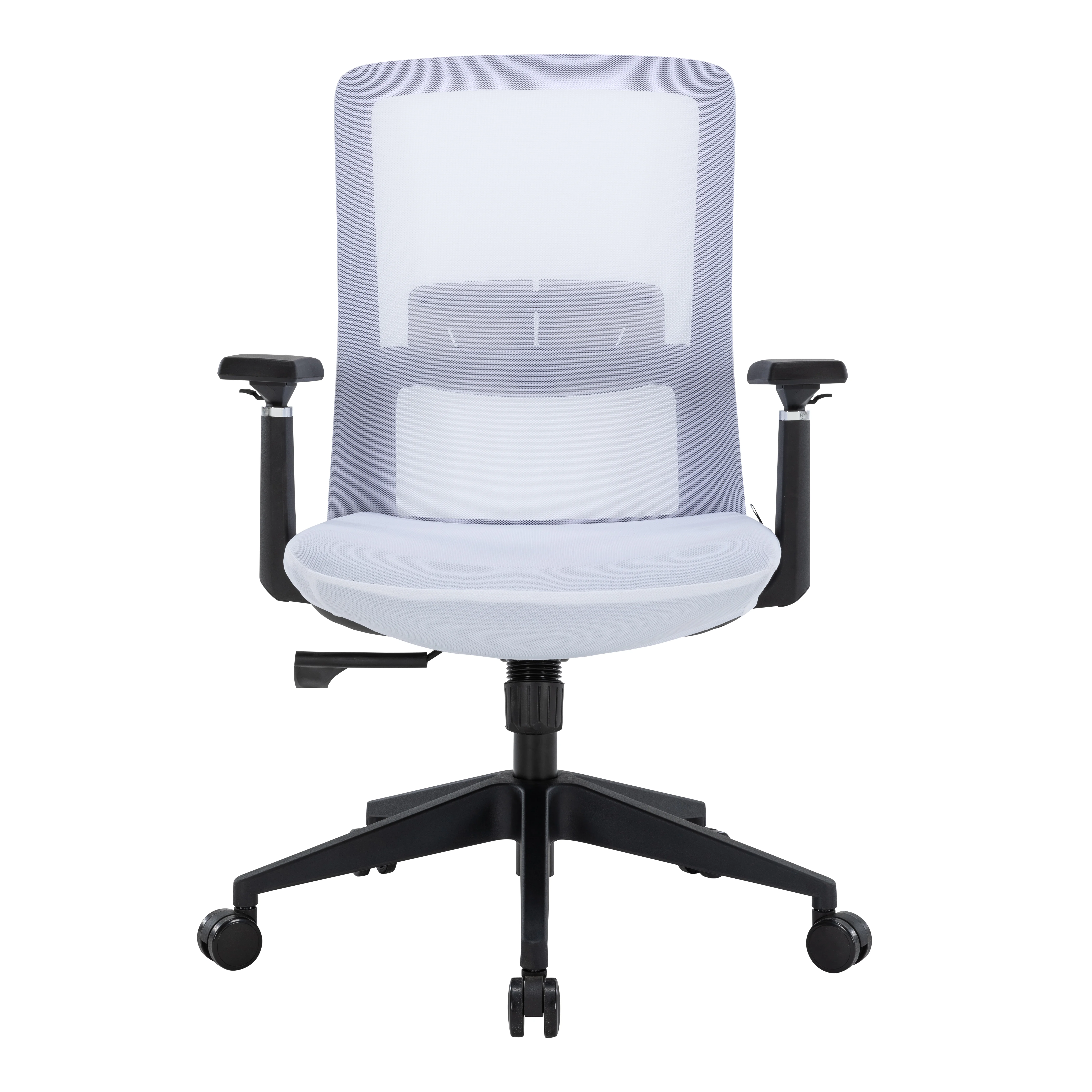 Ingram Office Chair with Seat Cover, White/White