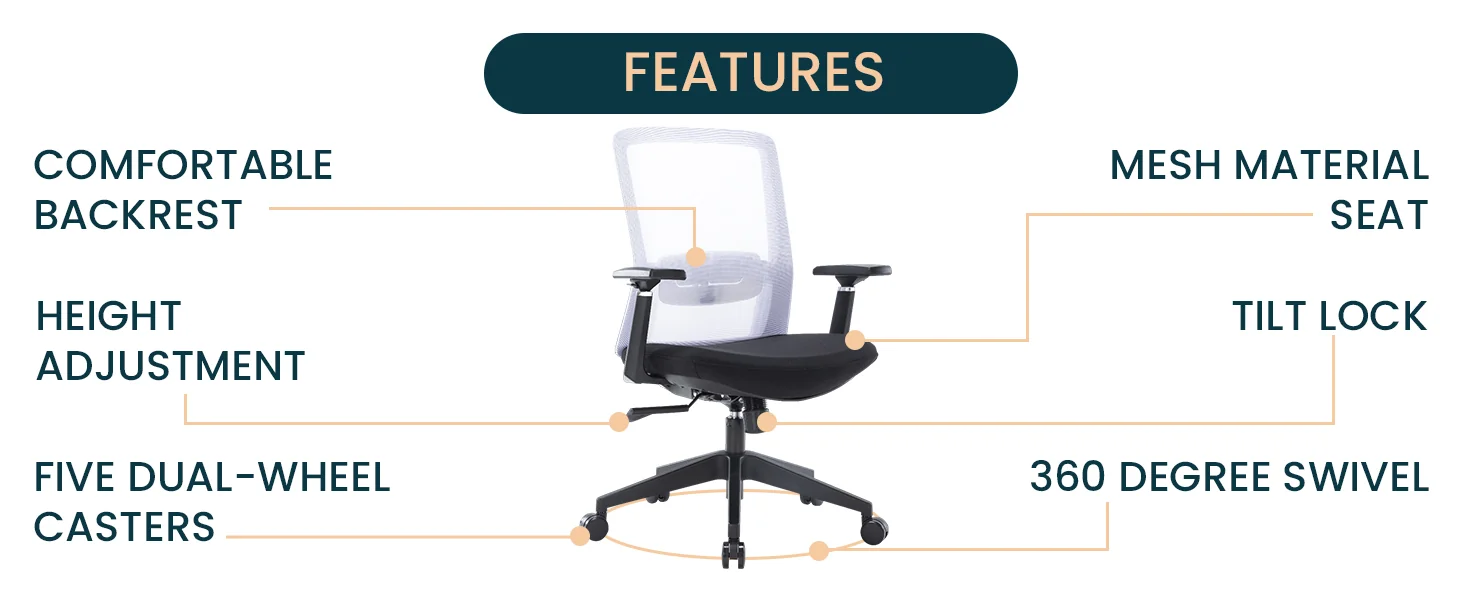 Ingram Modern Office Task Chair with adjustable armrests