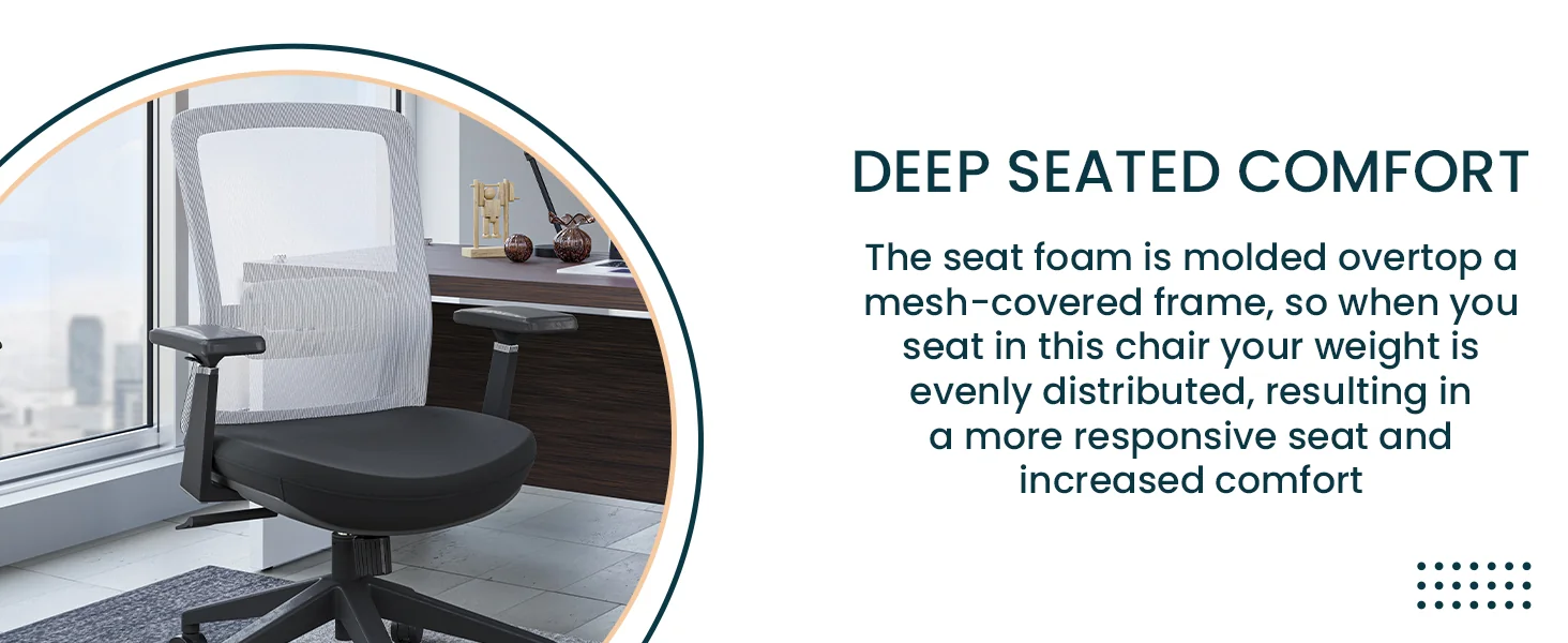 Ingram Modern Office Task Chair with adjustable armrests