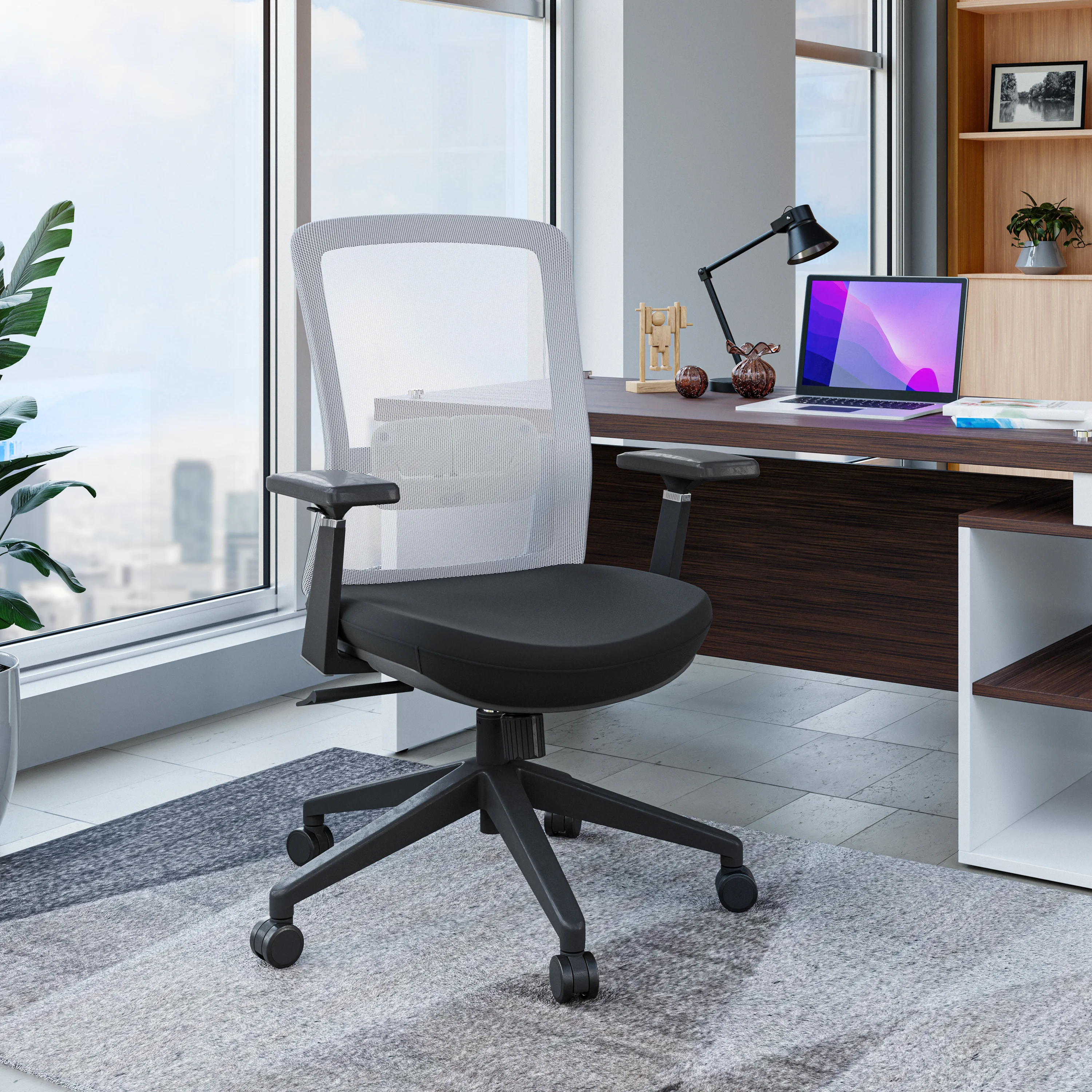Ingram Modern Office Task Chair with adjustable armrests