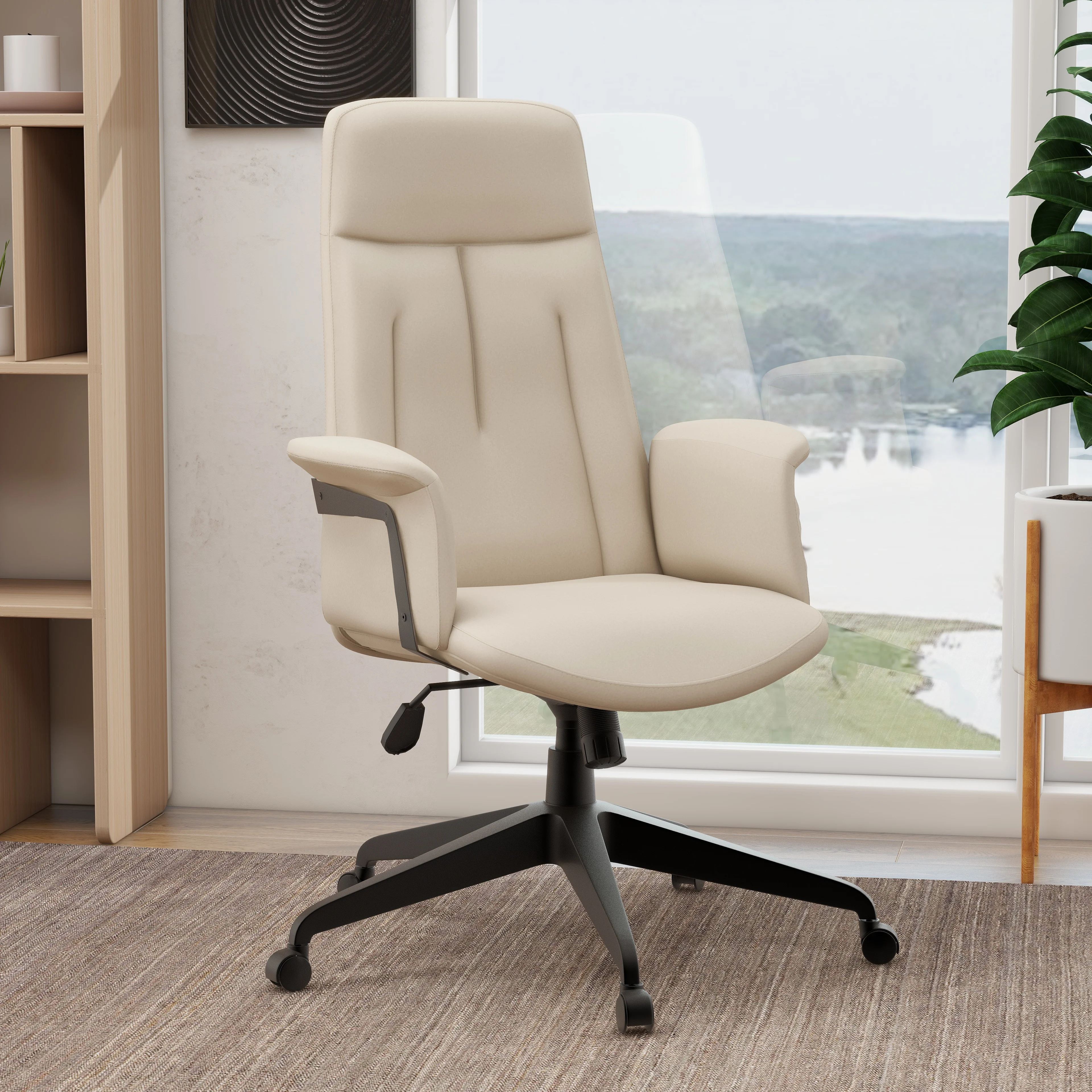 Inifini Collection Modern Office Chair In Tan