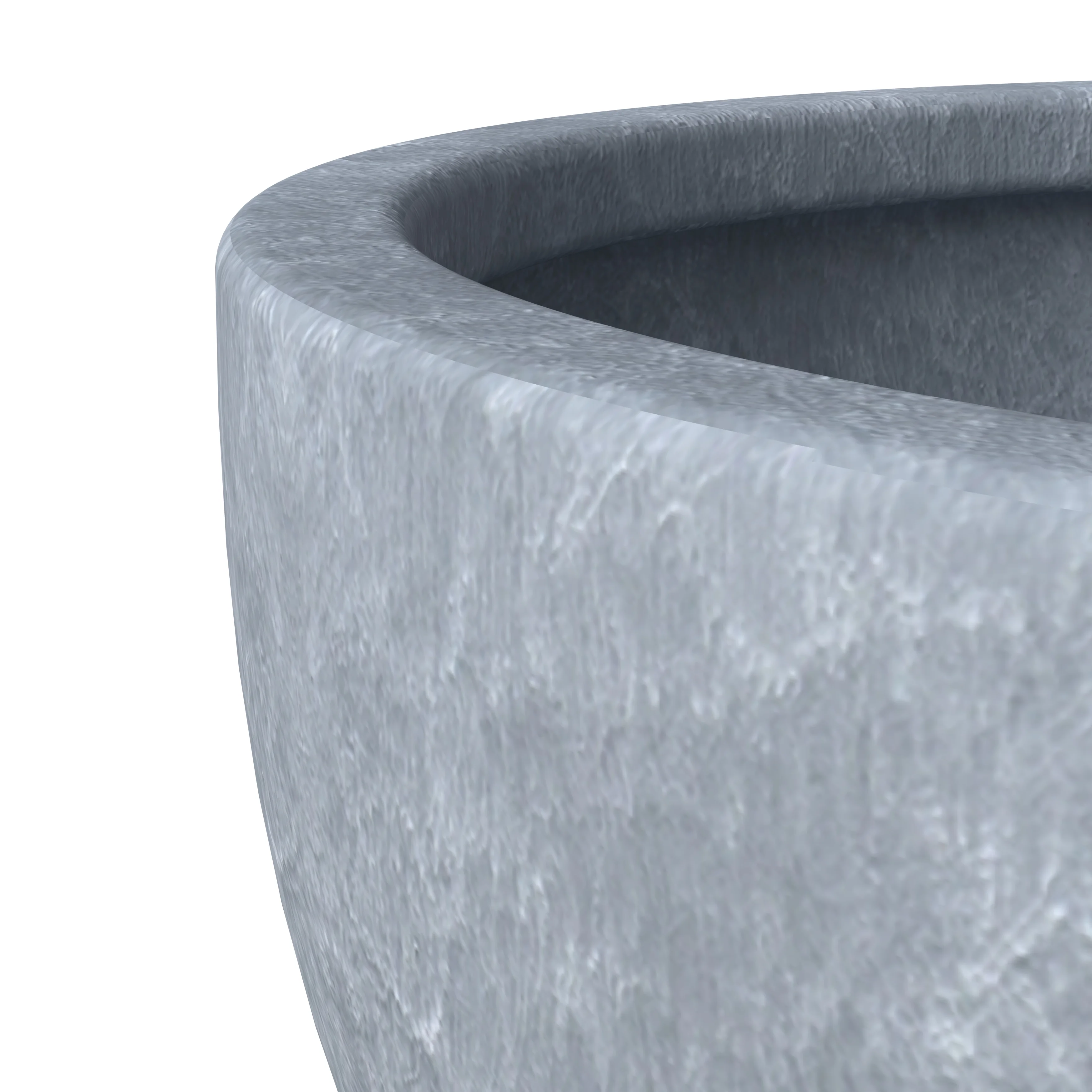 Iris Fiberstone Planter in Grey 12 Dia