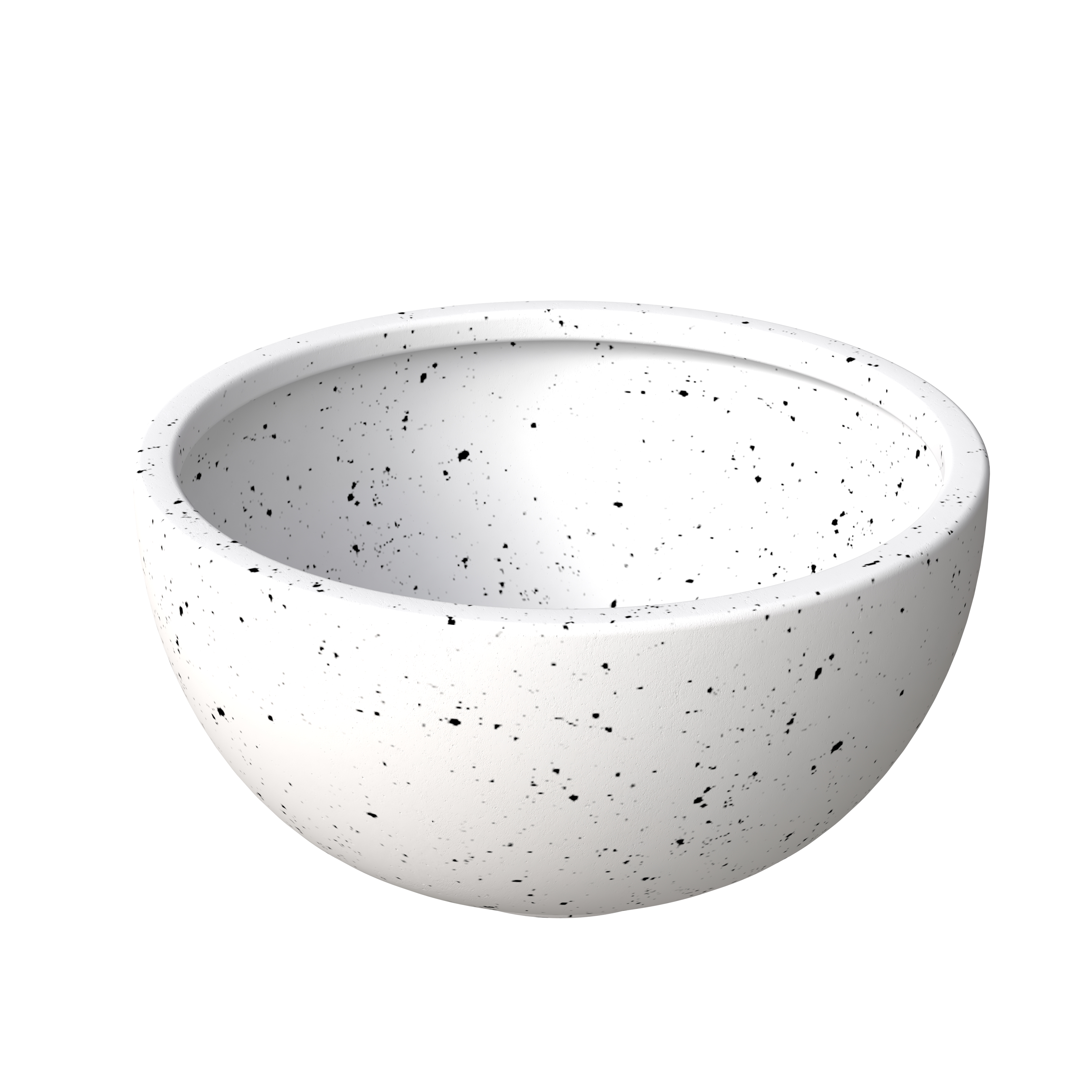 Iris Fiberstone Planter in White 12 Dia