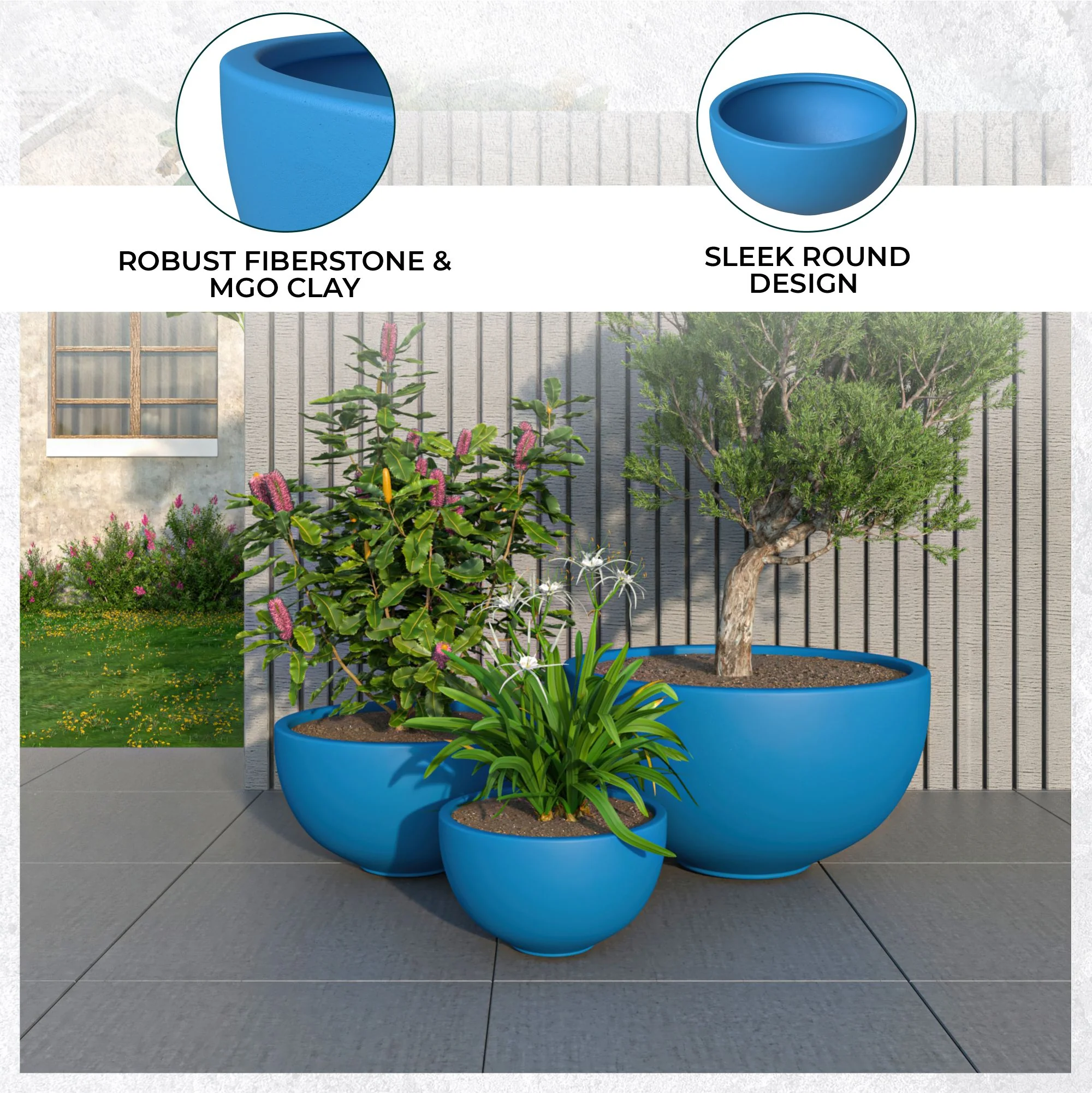 Iris Planter Set Blue
