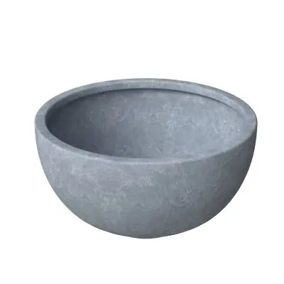 Iris Fiberstone Planter in Grey 9 Dia