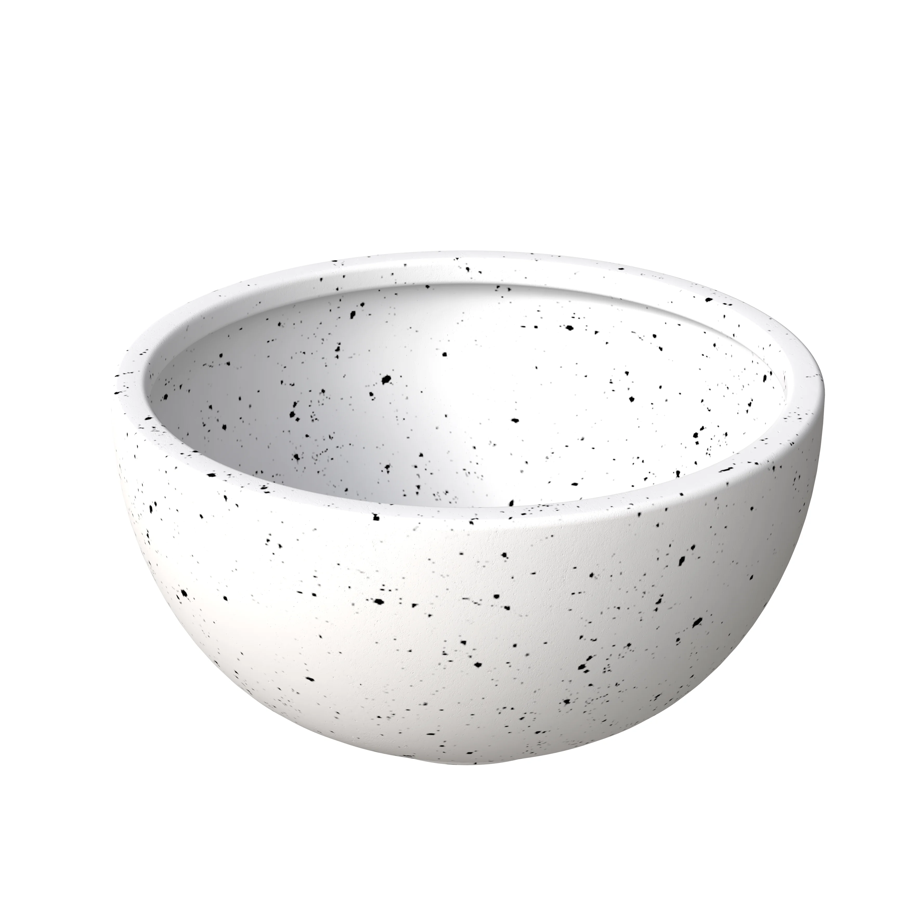 Iris Fiberstone Planter in White 9 Dia