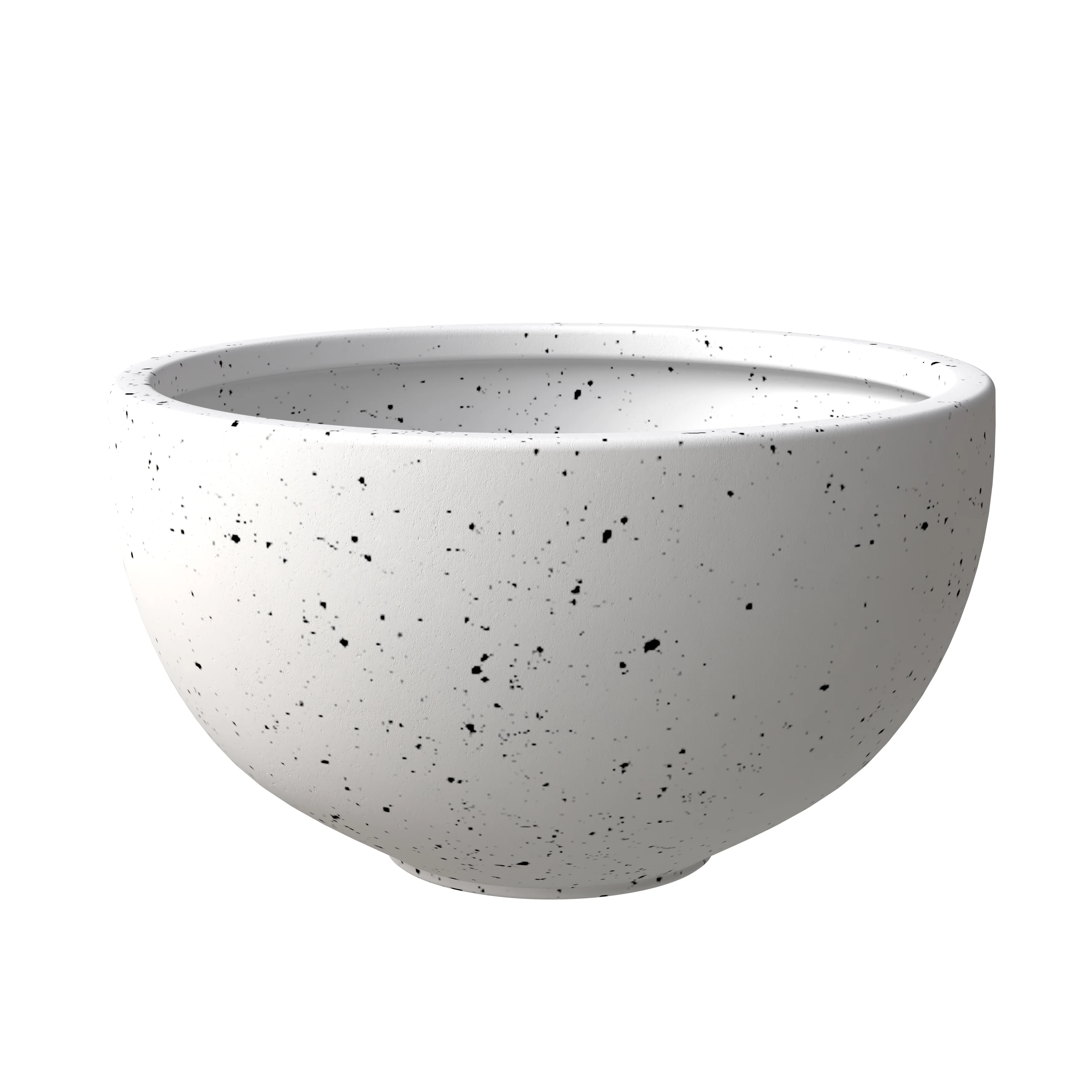 Iris Fiberstone Planter in White 9 Dia