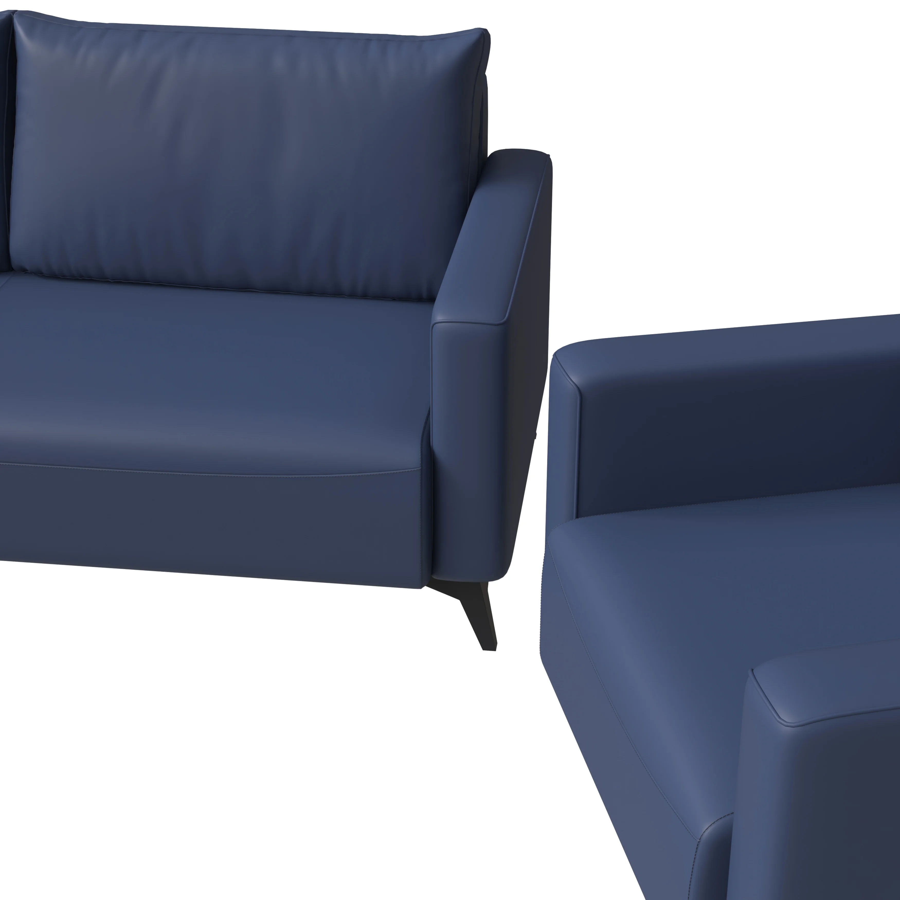 Inno Collection Sofa Set, 2 Single Seaters, and 3 seater In Dark Blue