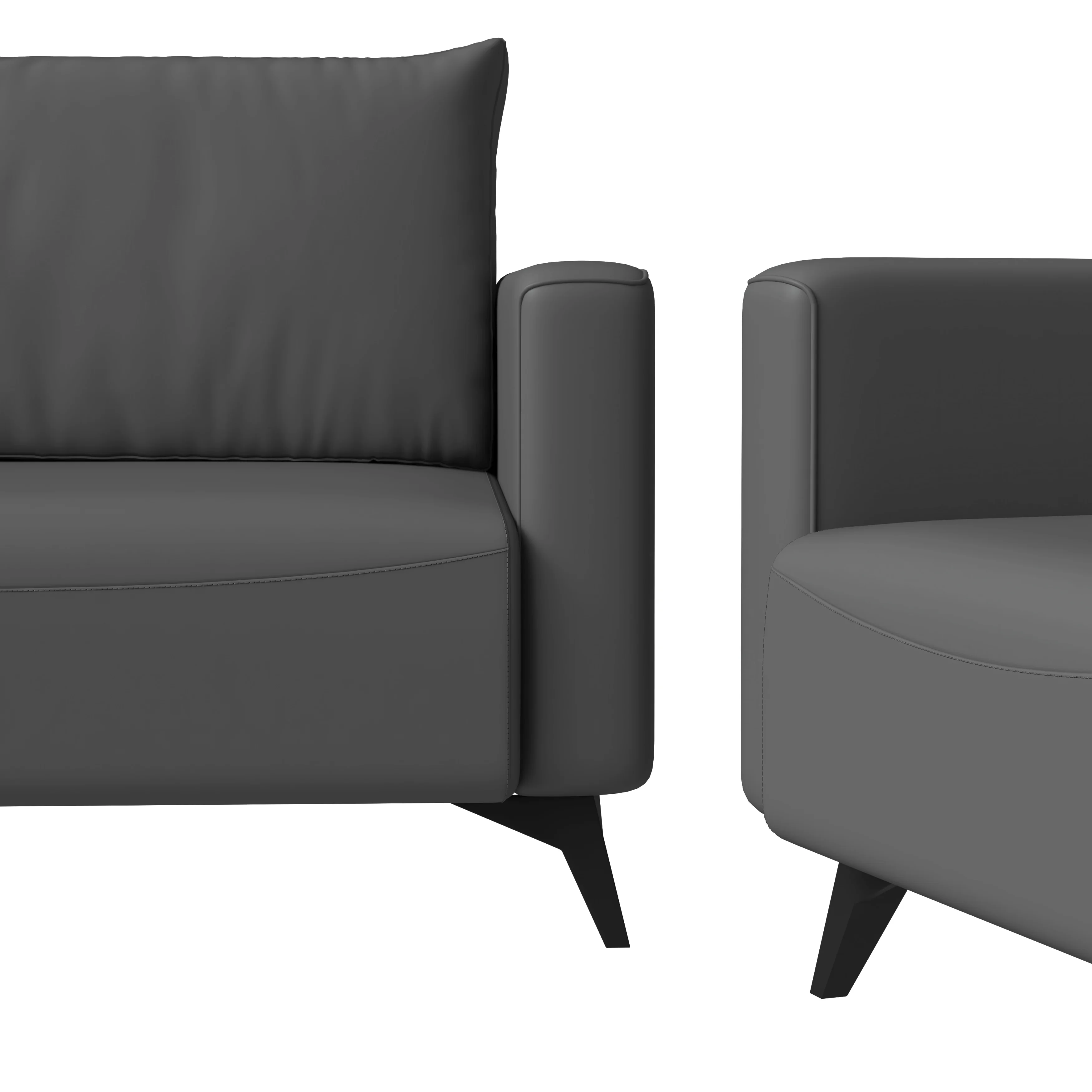 Inno Collection Sofa Set, 2 Single Seaters, and 3 seater In Grey