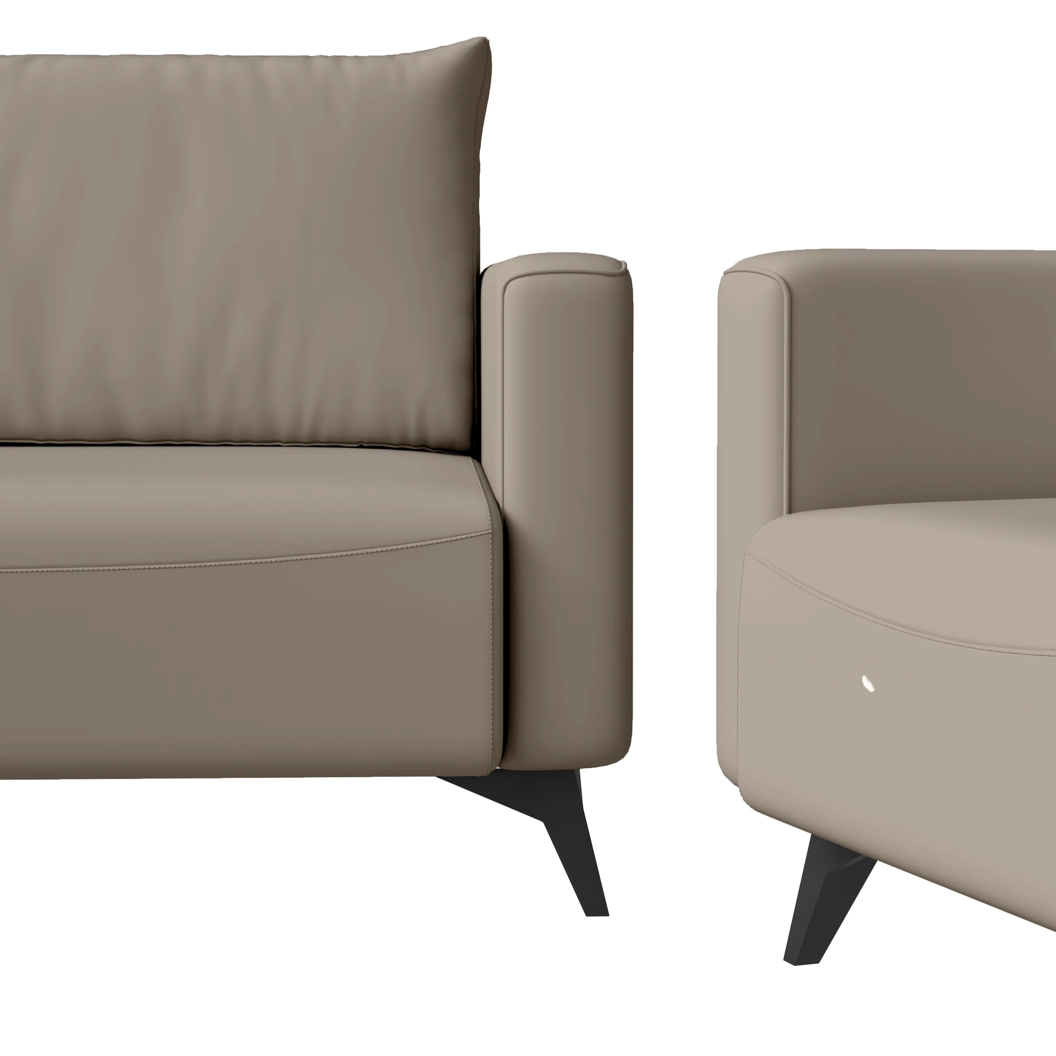 Inno Collection Sofa Set, 2 Single Seaters, and 3 seater In TAupe