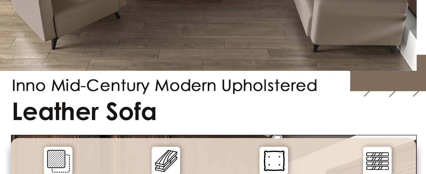 Inno Collection Sofa Set, 2 Single Seaters, and 3 seater In TAupe