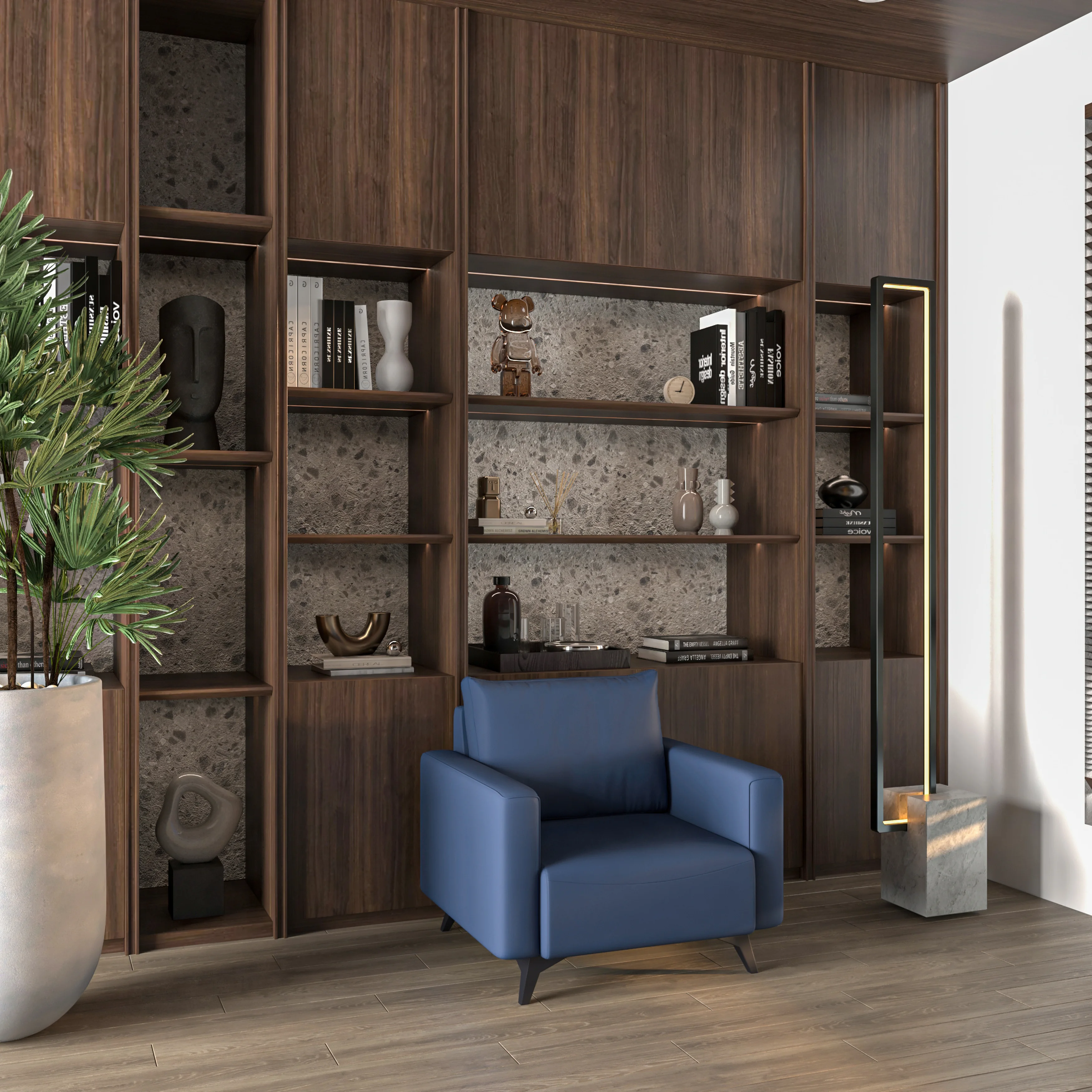 Inno Collection Single Seater Sofa In Dark Blue