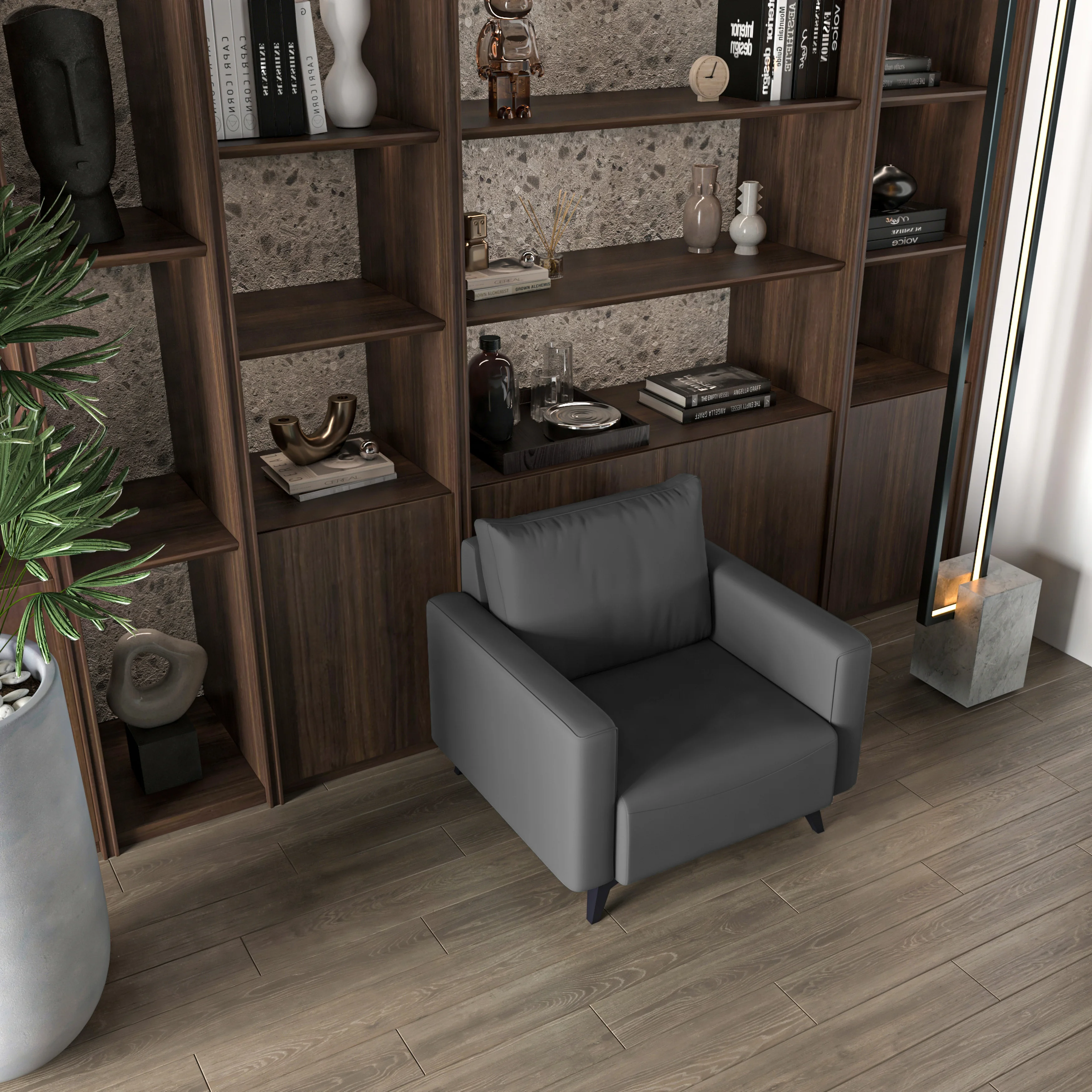 Inno Collection Single Seater Sofa In Grey