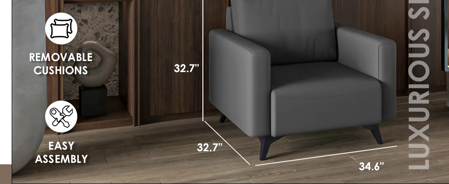 Inno Collection Single Seater Sofa In Grey