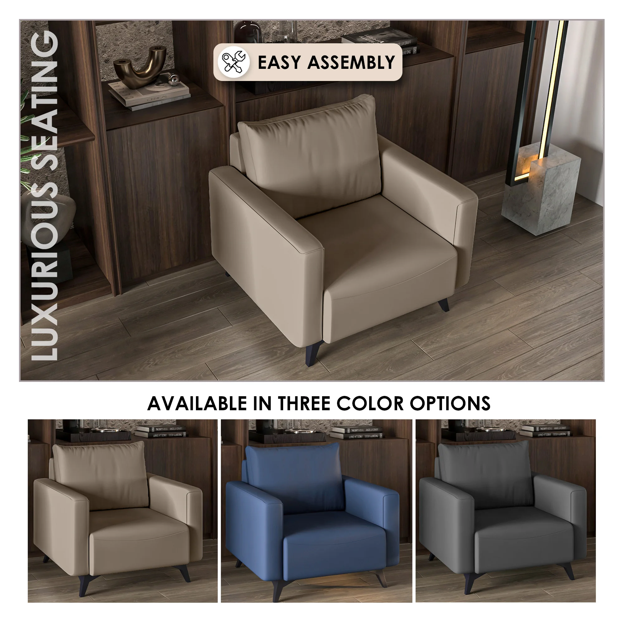 Inno Collection Single Seater Sofa In Taupe