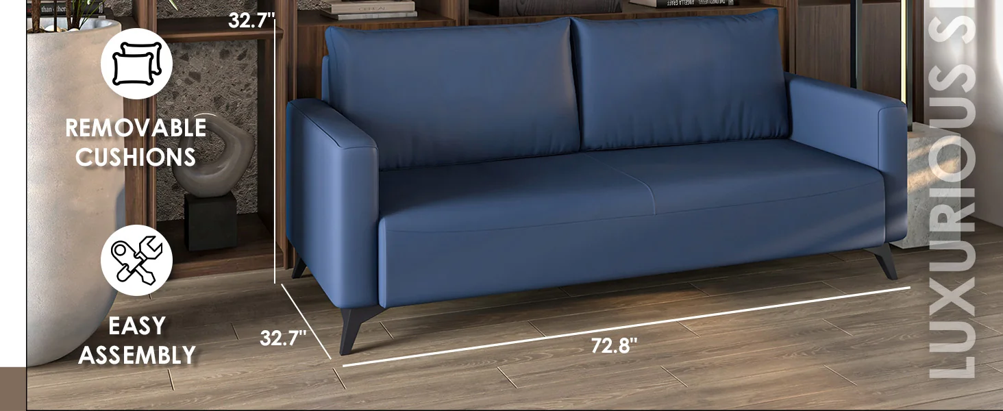 Inno Collection Three Seater Sofa In Dark Blue