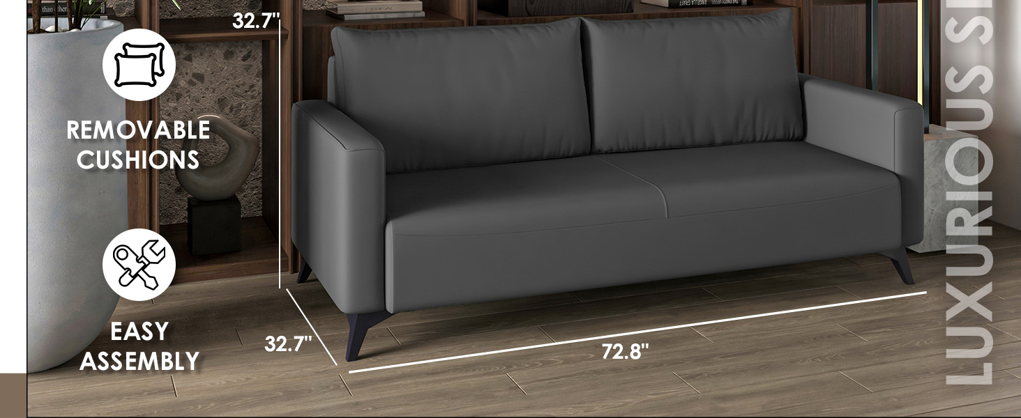Inno Collection Three Seater Sofa In Grey
