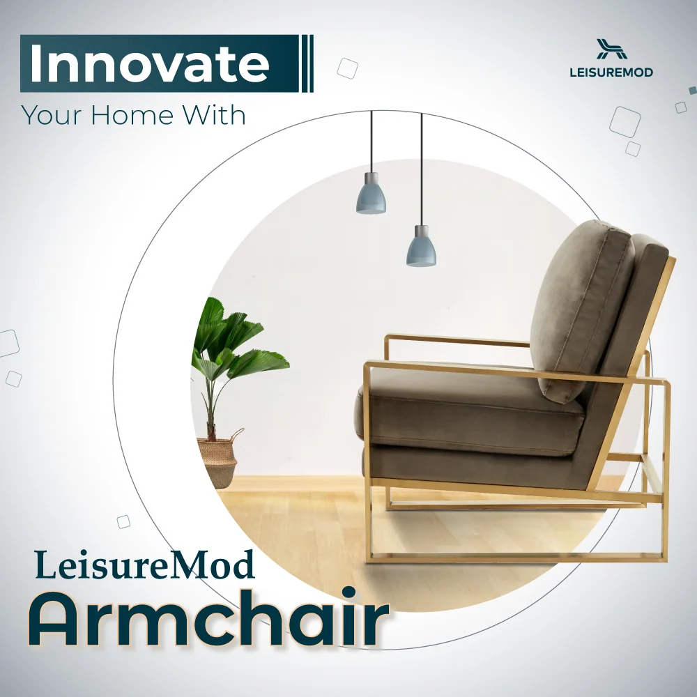 Jefferson Velvet Design Accent Armchair With Gold Brass Finish Frame