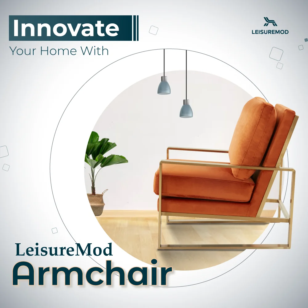 Jefferson Velvet Design Accent Armchair With Gold Brass Finish Frame