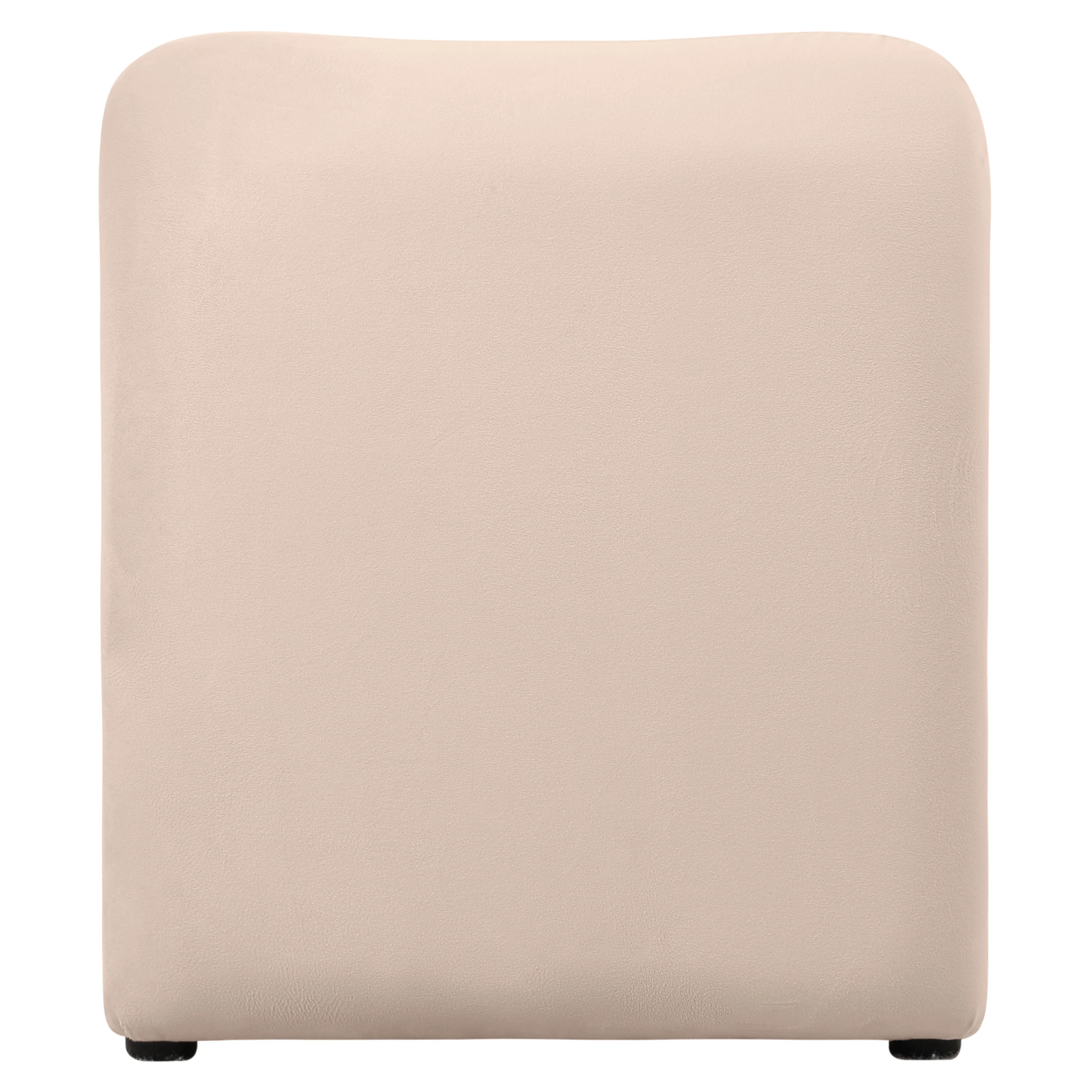 Klyx Collection Modern Accent Chair in Beige Velvet