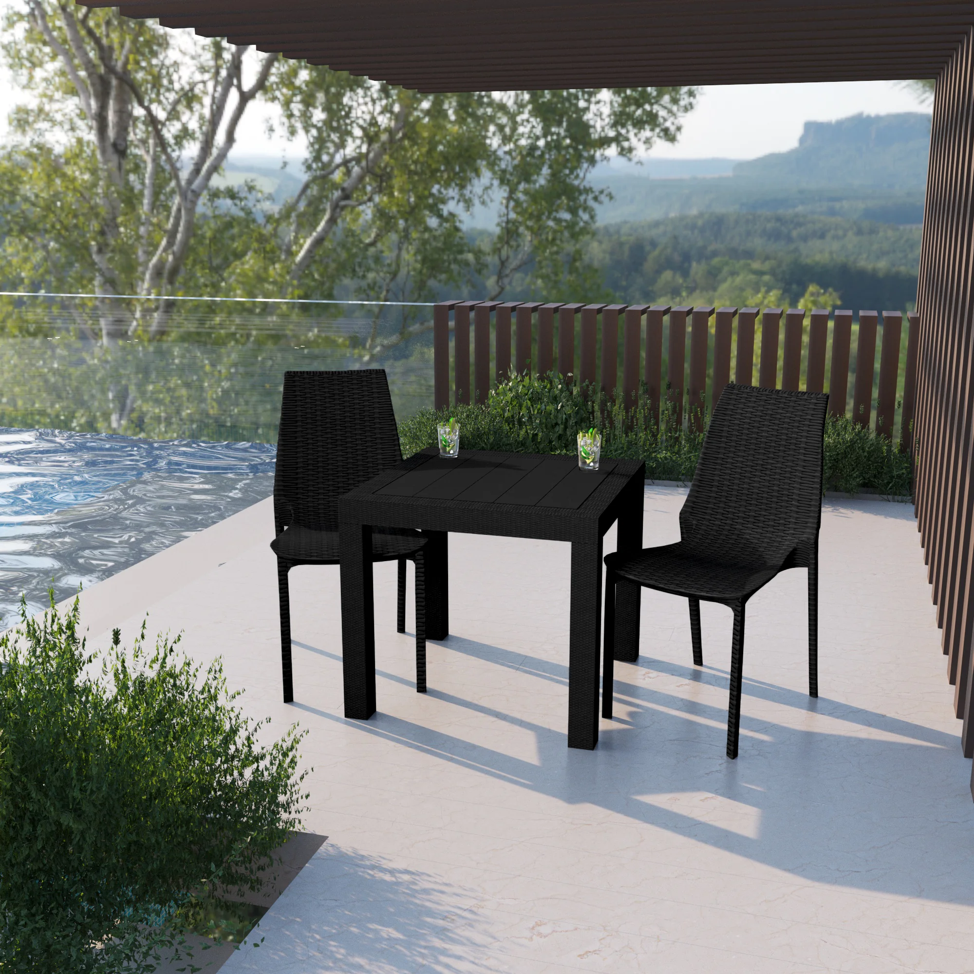 Kent Outdoor Patio Plastic Dining Chair