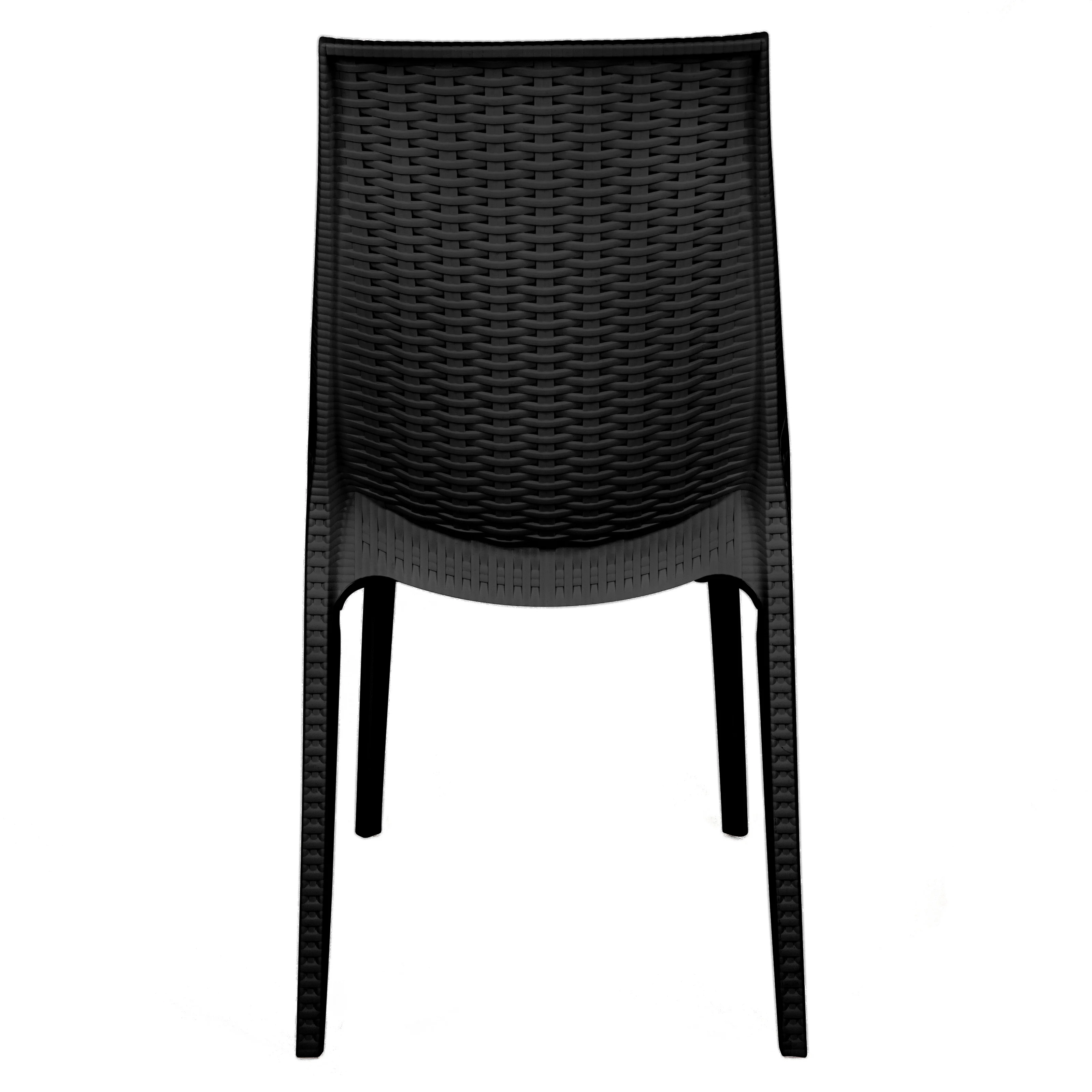 Kent Outdoor Patio Plastic Dining Chair, Set of 2