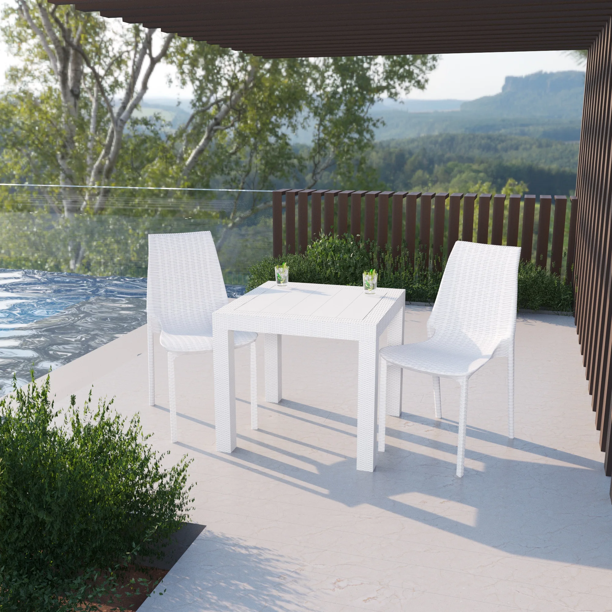 Kent Outdoor Patio Plastic Dining Chair