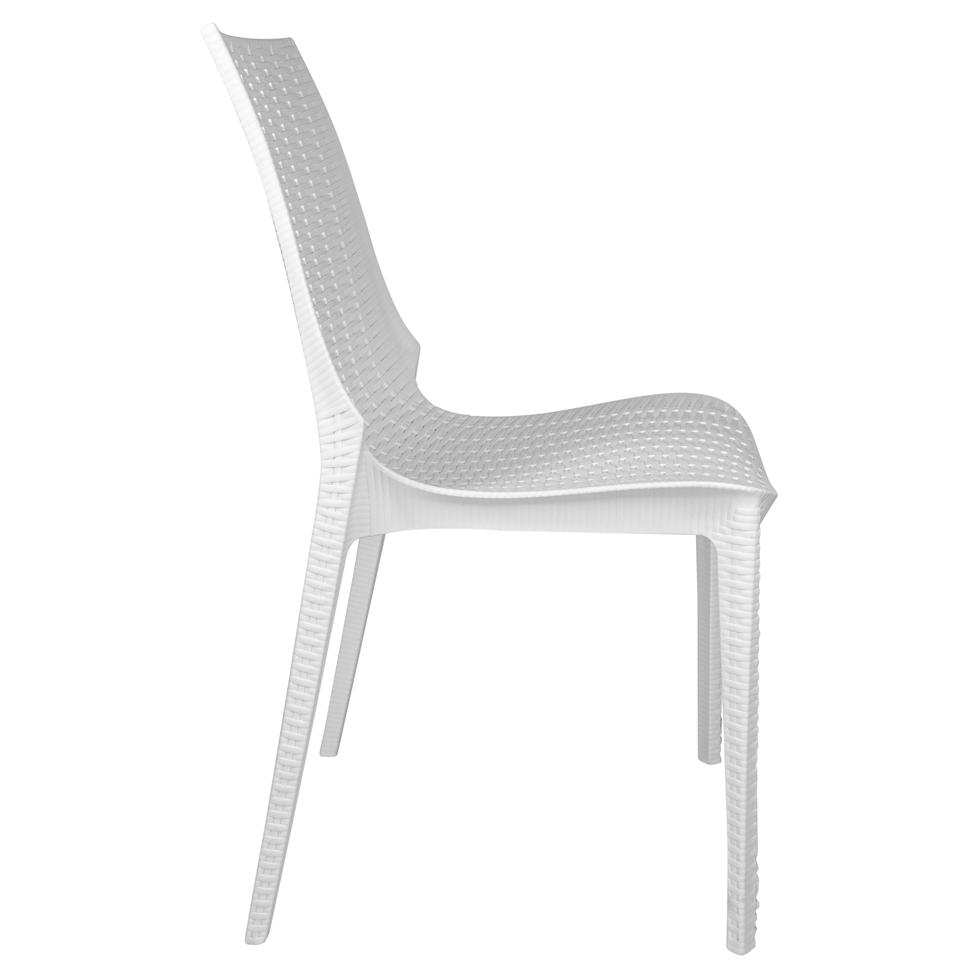 Kent Outdoor Patio Plastic Dining Chair, Set of 2