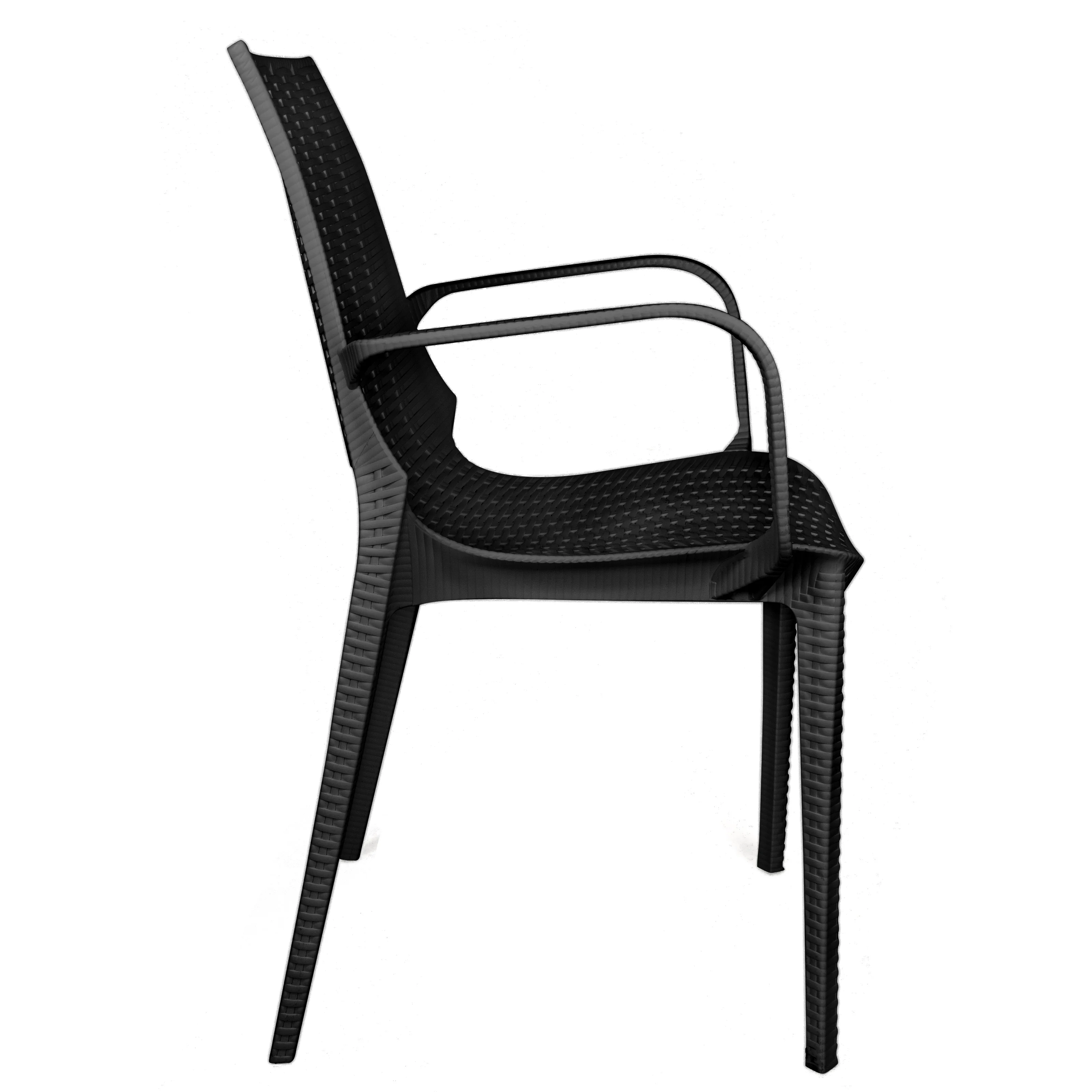 Kent Outdoor Patio Plastic Dining Arm Chair