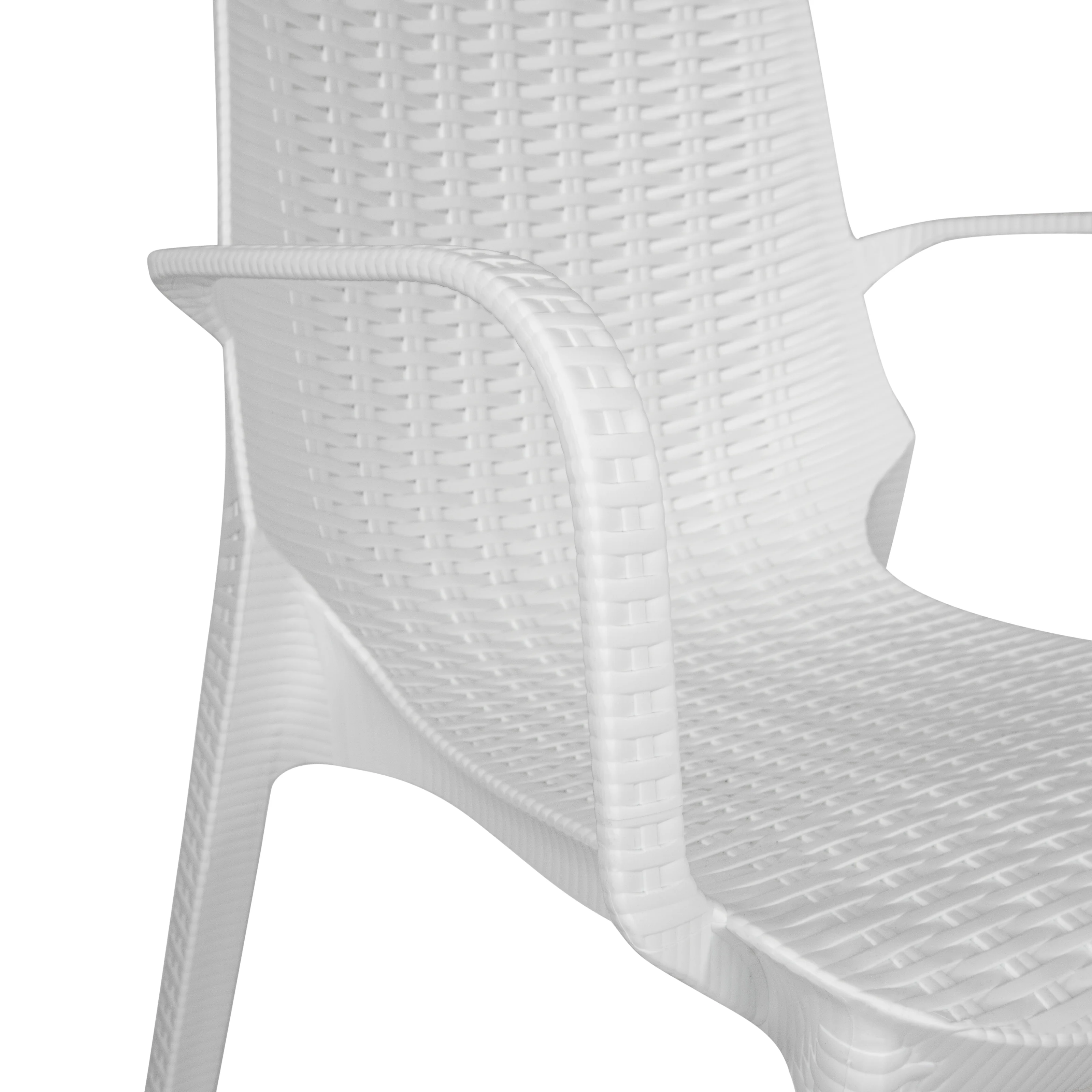 Kent Outdoor Patio Plastic Dining Arm Chair