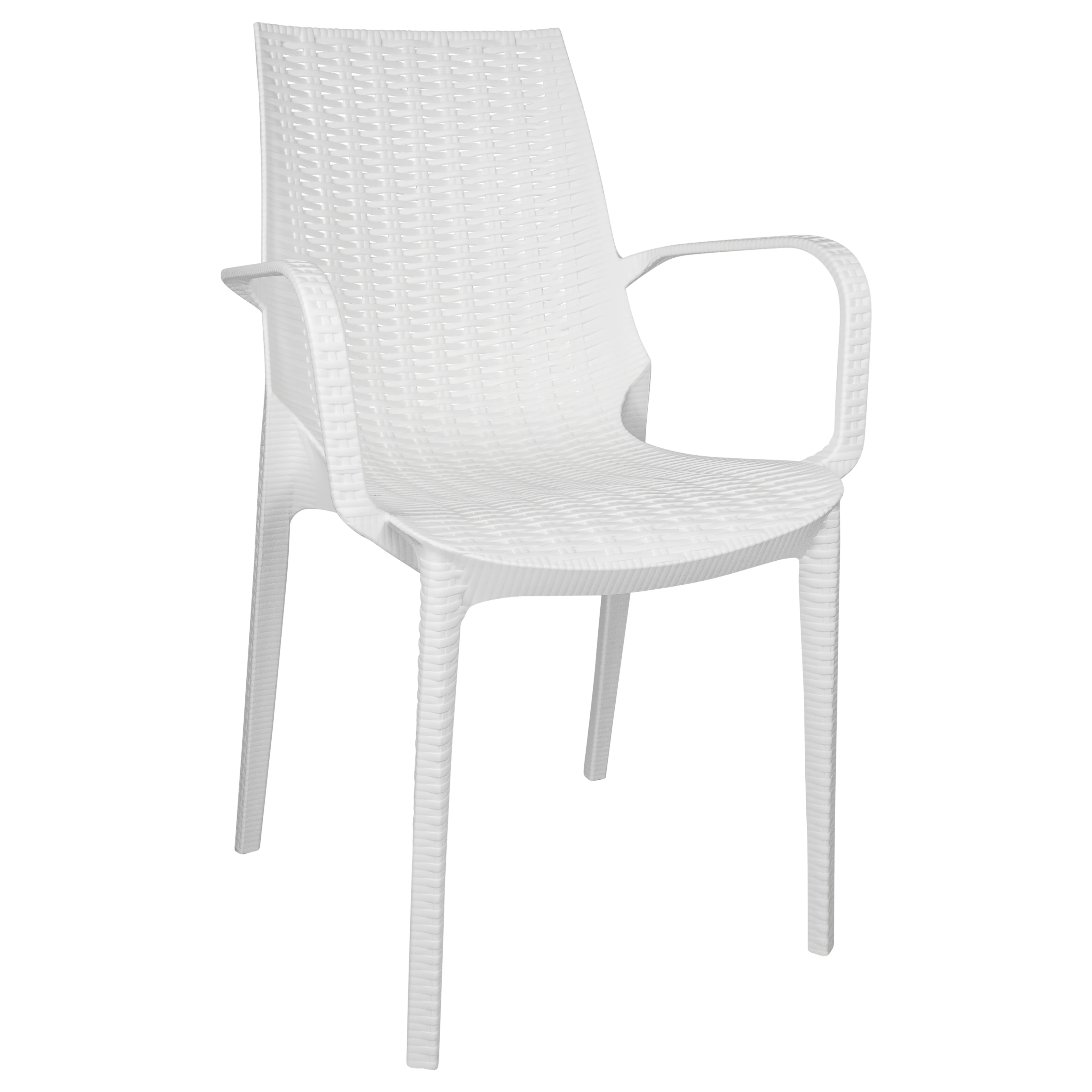 Kent Outdoor Patio Plastic Dining Arm Chair